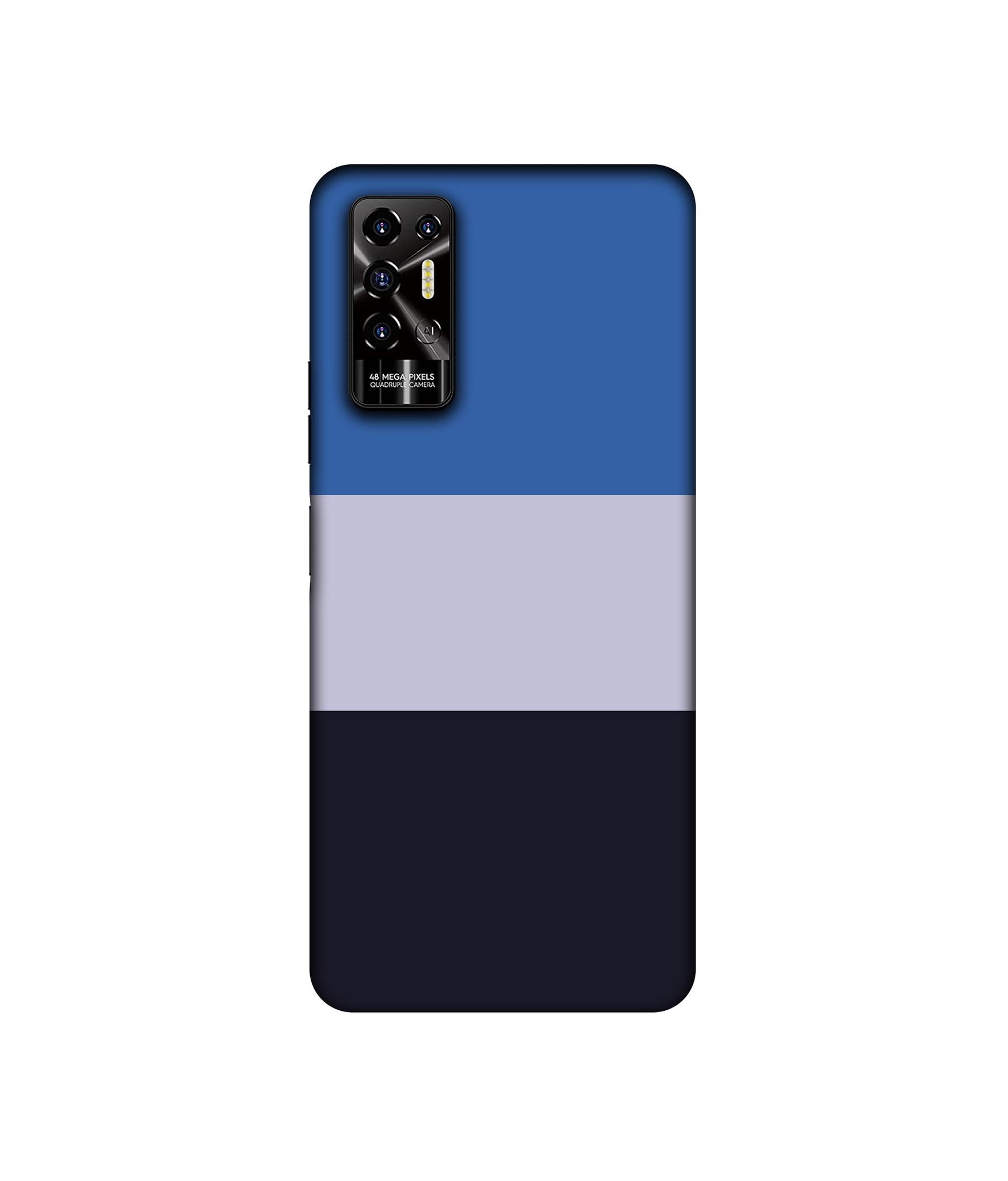 Three Colour Straps Designer Hard Back Cover for Tecno POVA 2
