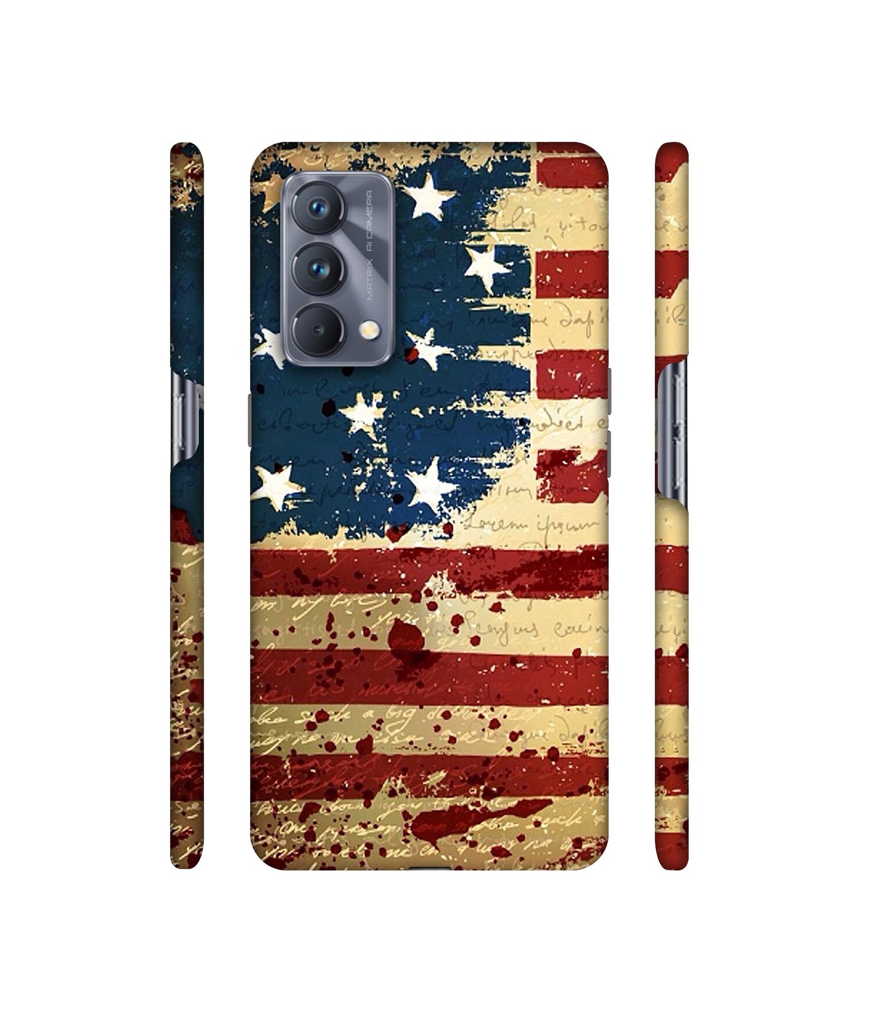 Colorful USA Flag Designer Hard Back Cover for Realme GT Master Edition
