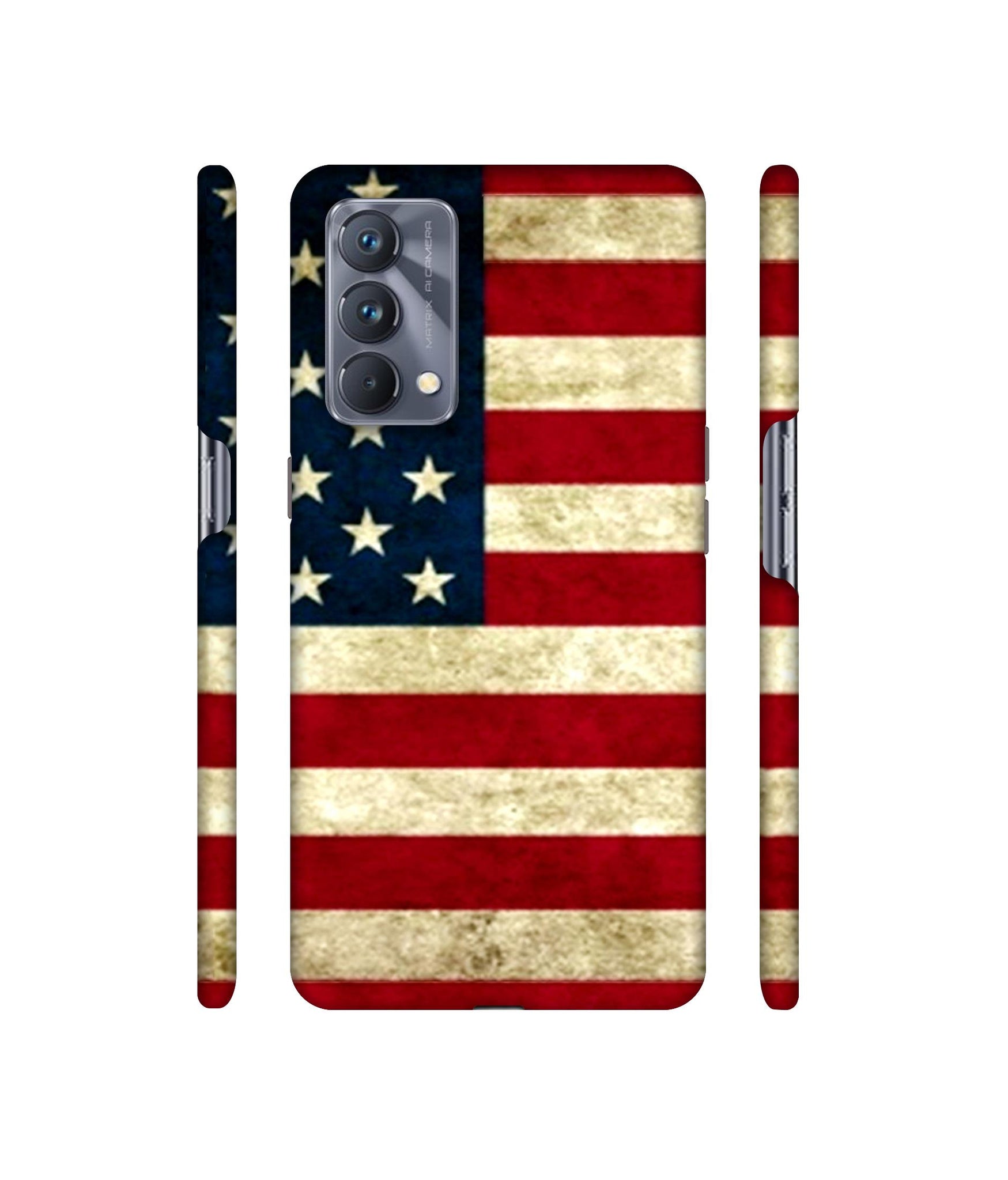 Multicoloured USA Flag Designer Hard Back Cover for Realme GT Master Edition