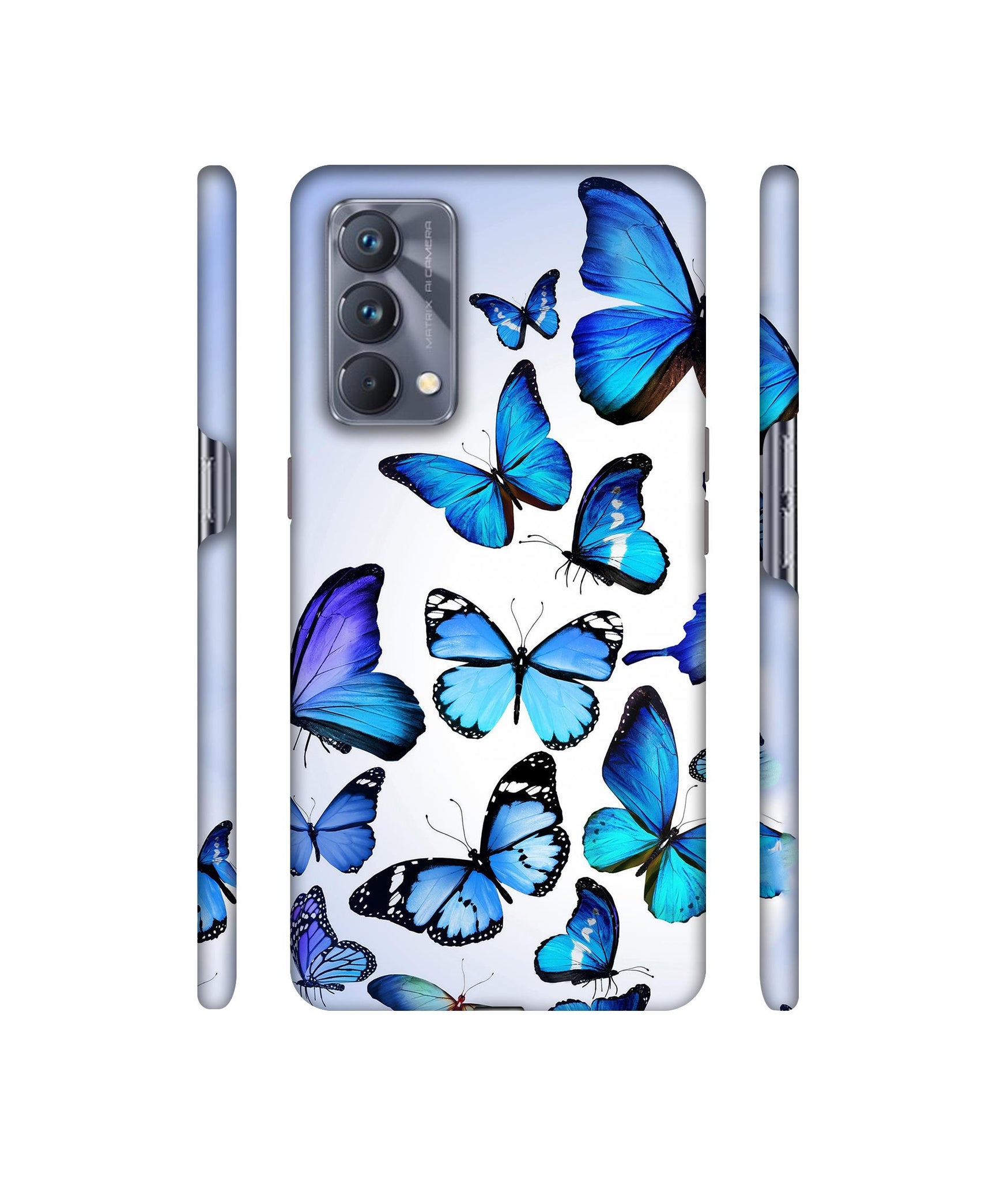 Colorful Flying Butterfly Designer Hard Back Cover for Realme GT Master Edition