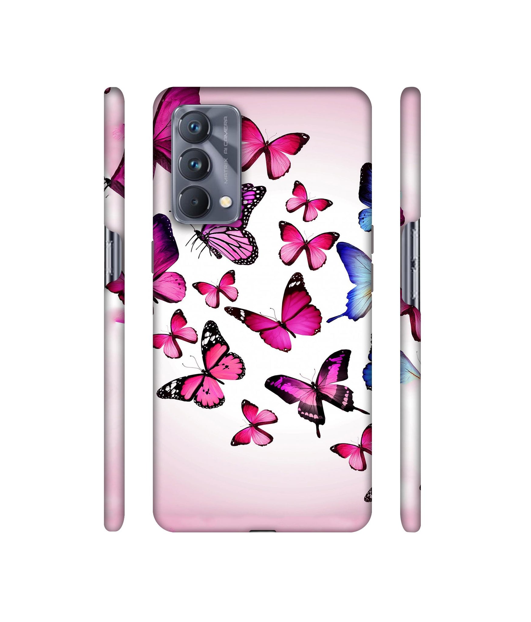 Flying Colorful Butterfly Designer Hard Back Cover for Realme GT Master Edition