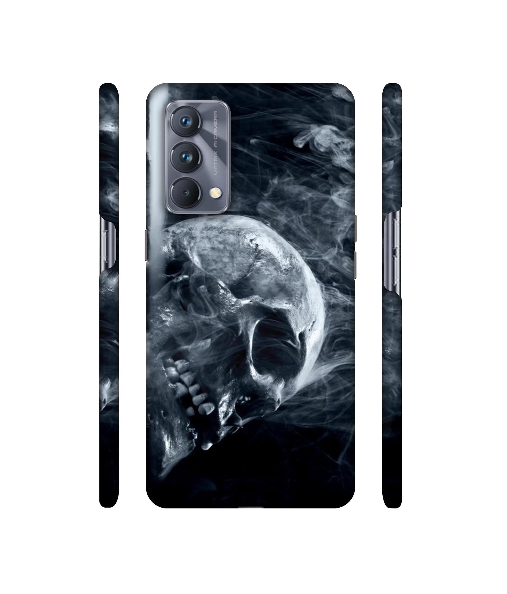 Skull Smoke Blue Scary Death Designer Hard Back Cover for Realme GT Master Edition