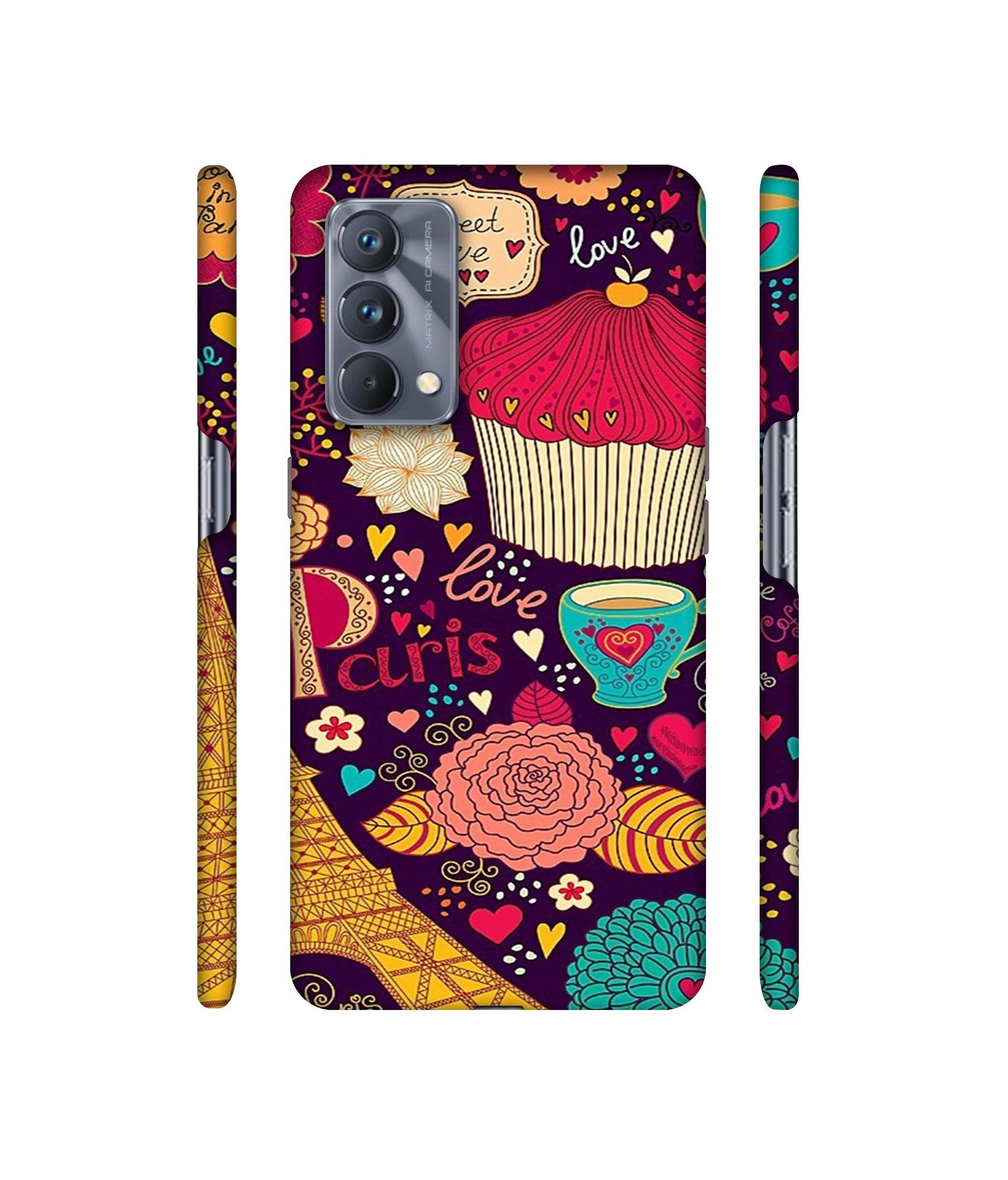 Paris Flower Love Designer Hard Back Cover for Realme GT Master Edition