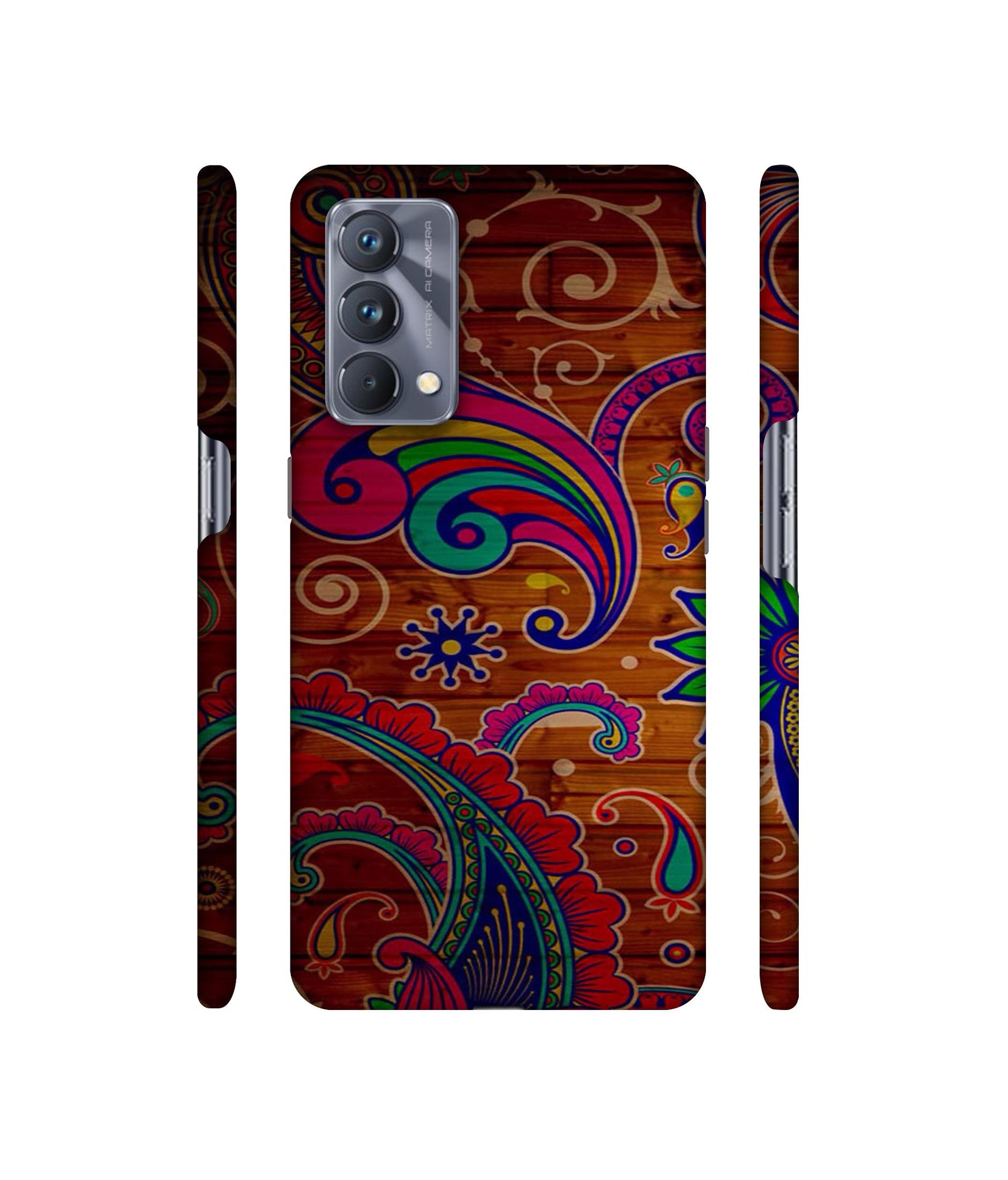 Wooden Pattern Print Designer Hard Back Cover for Realme GT Master Edition