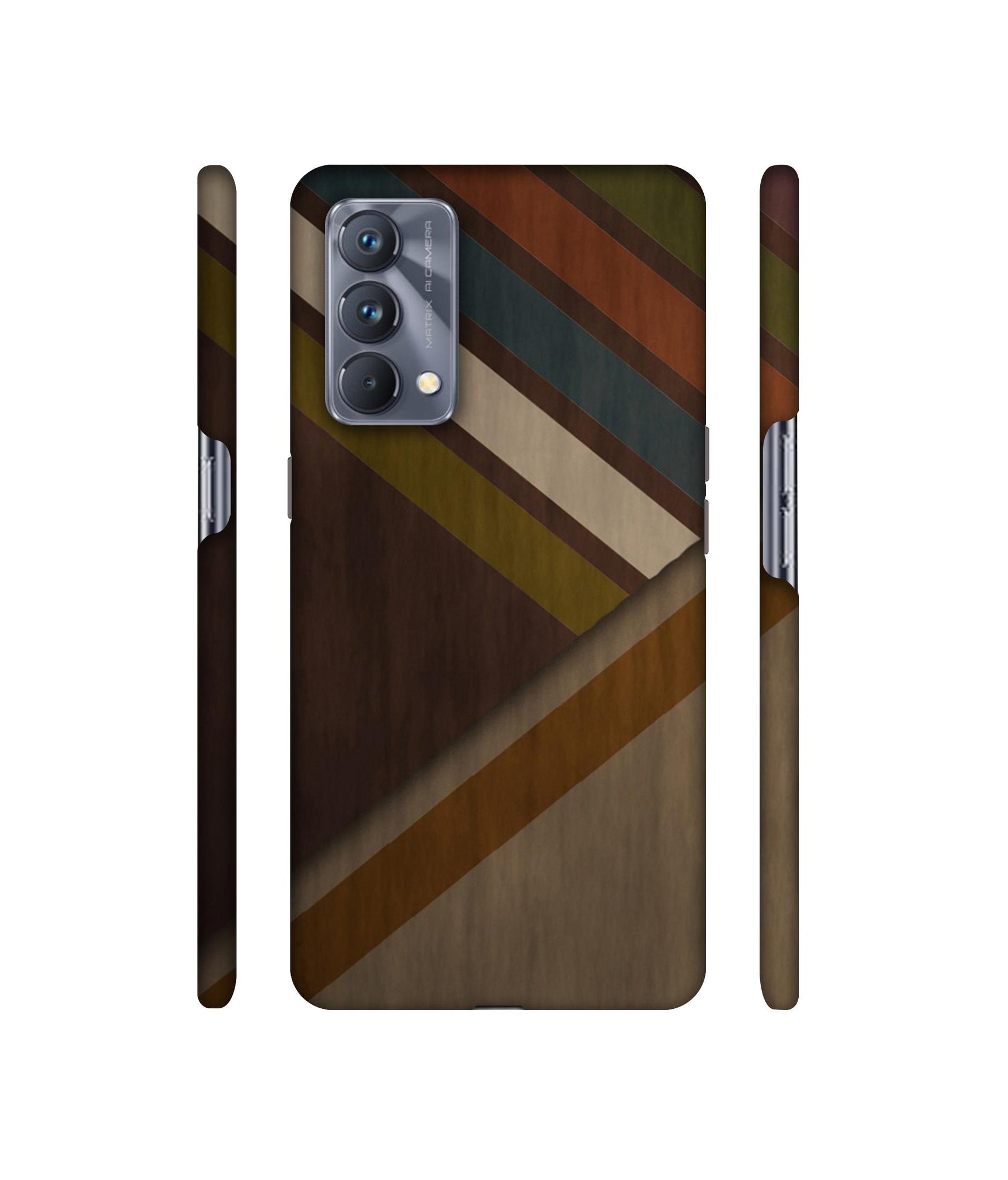 Colorful Wooden Pattern Designer Hard Back Cover for Realme GT Master Edition
