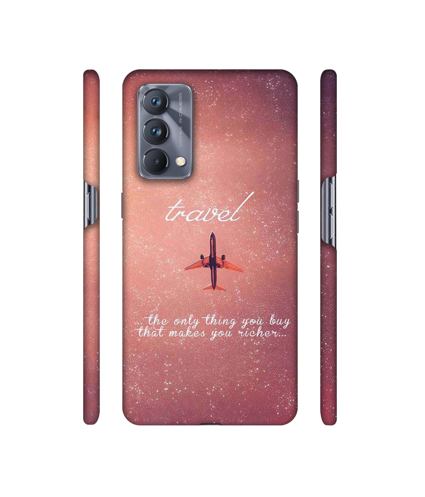 Travel with Plane Designer Hard Back Cover for Realme GT Master Edition