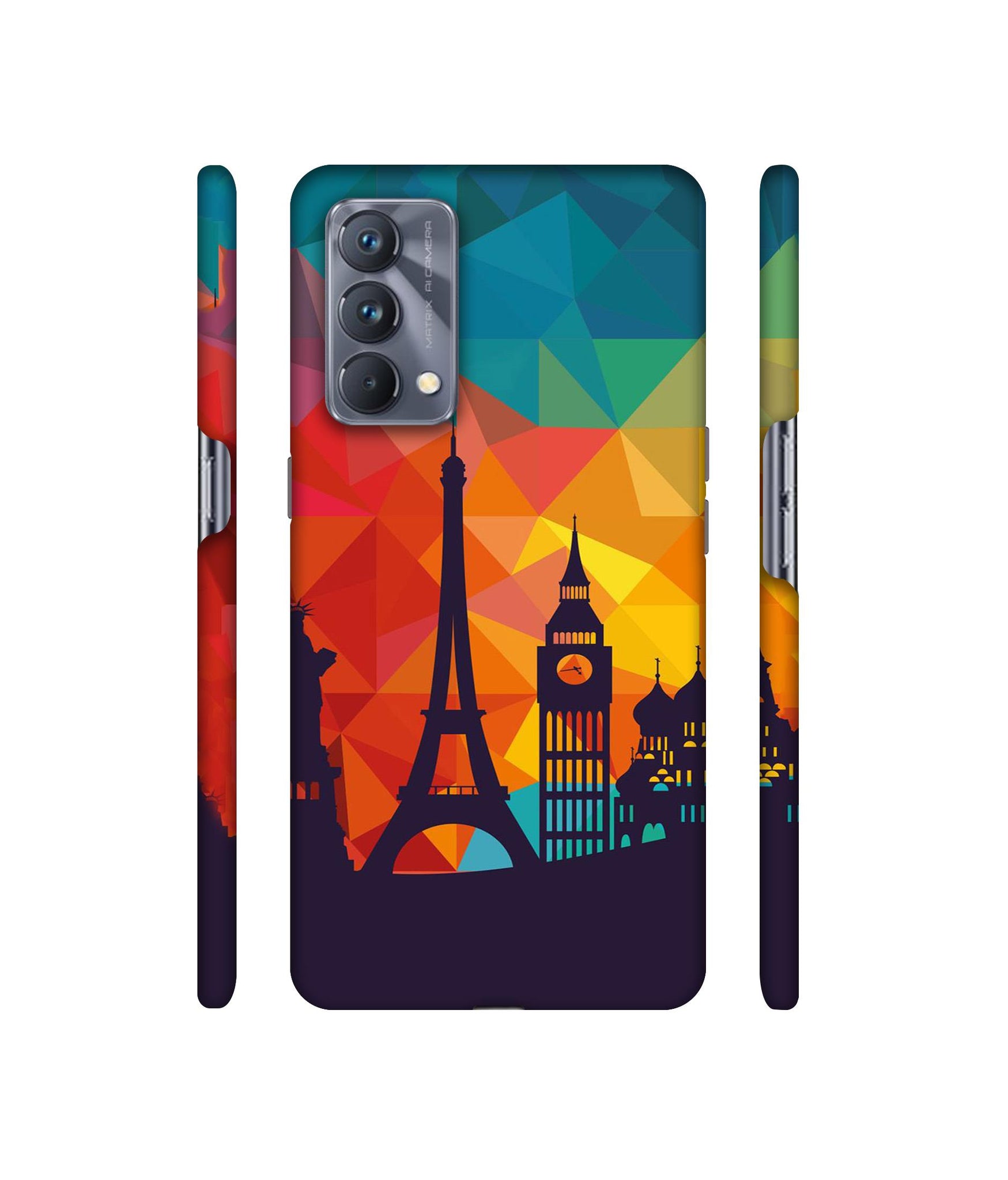 Colored Paris Designer Hard Back Cover for Realme GT Master Edition