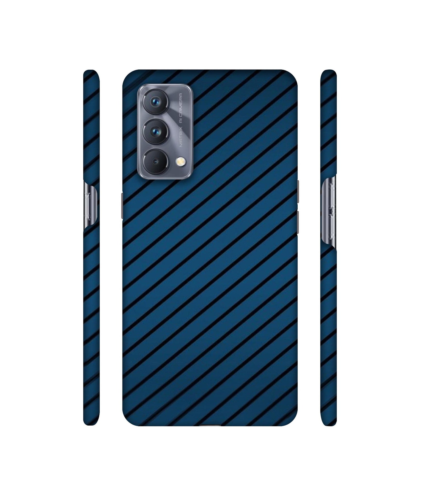 Blue Stripes Designer Hard Back Cover for Realme GT Master Edition