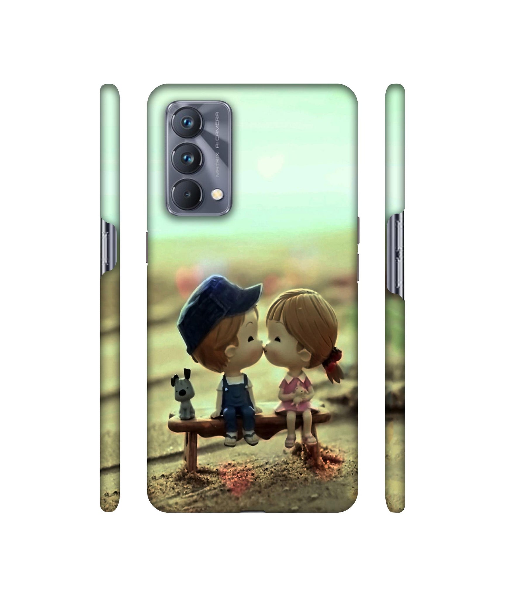 Love Couples Pattern Designer Hard Back Cover for Realme GT Master Edition