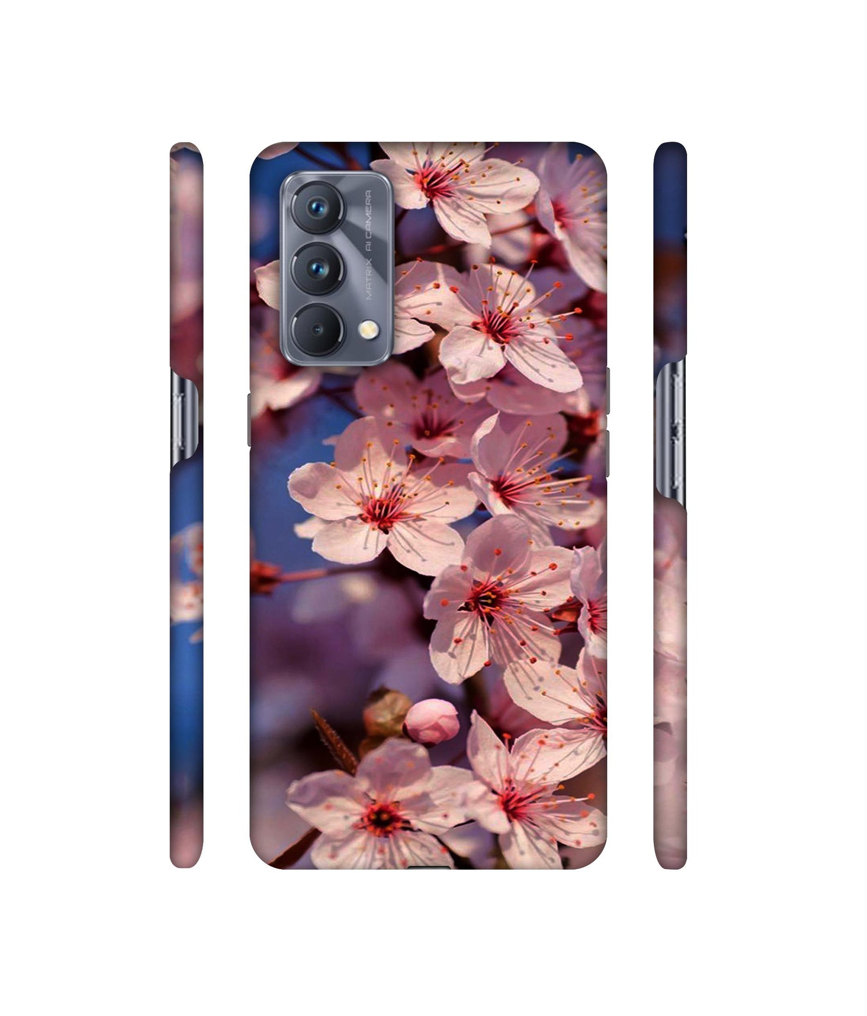 Pink Flowers Pattern Designer Hard Back Cover for Realme GT Master Edition