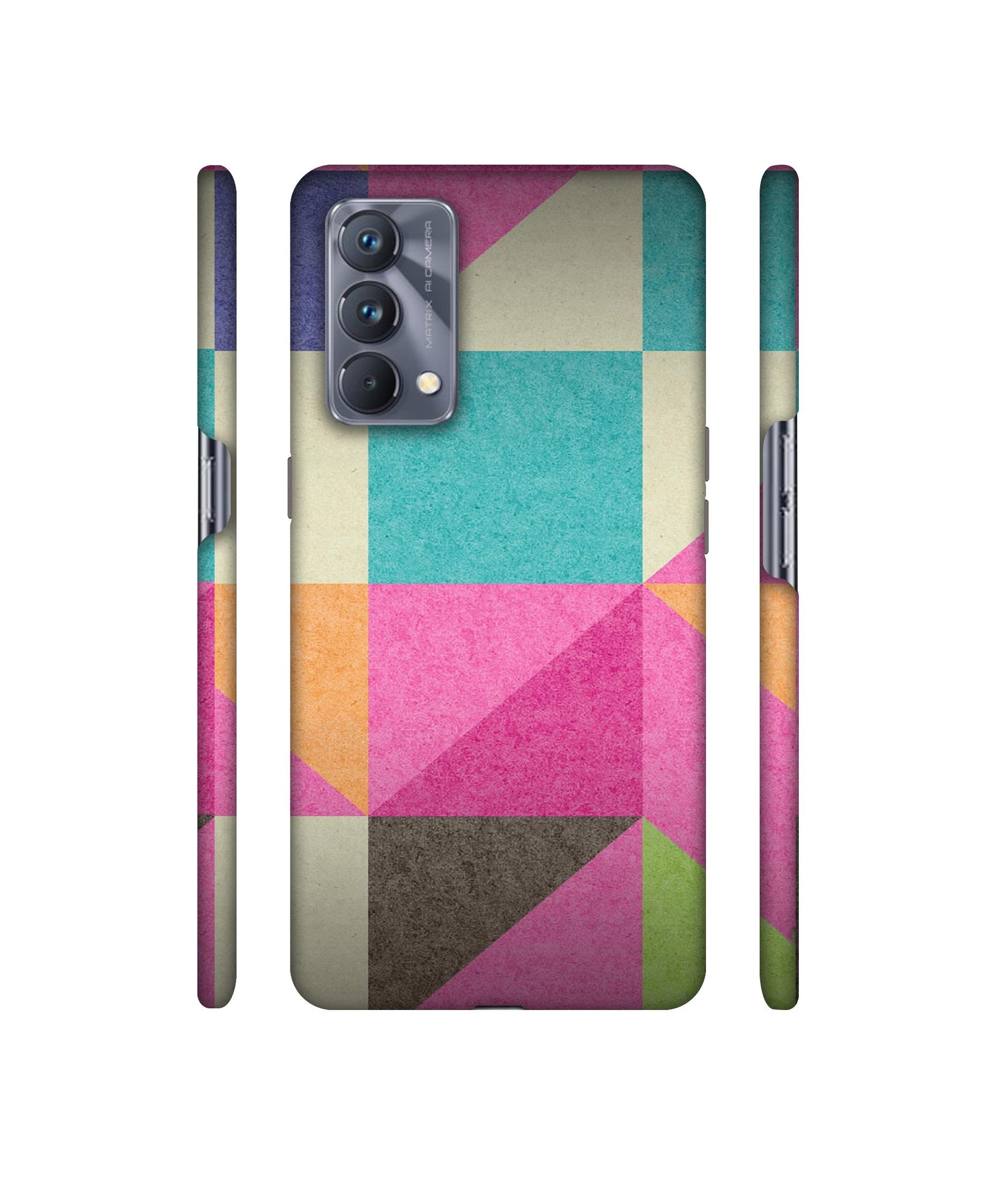 Pink Cyan Designer Hard Back Cover for Realme GT Master Edition