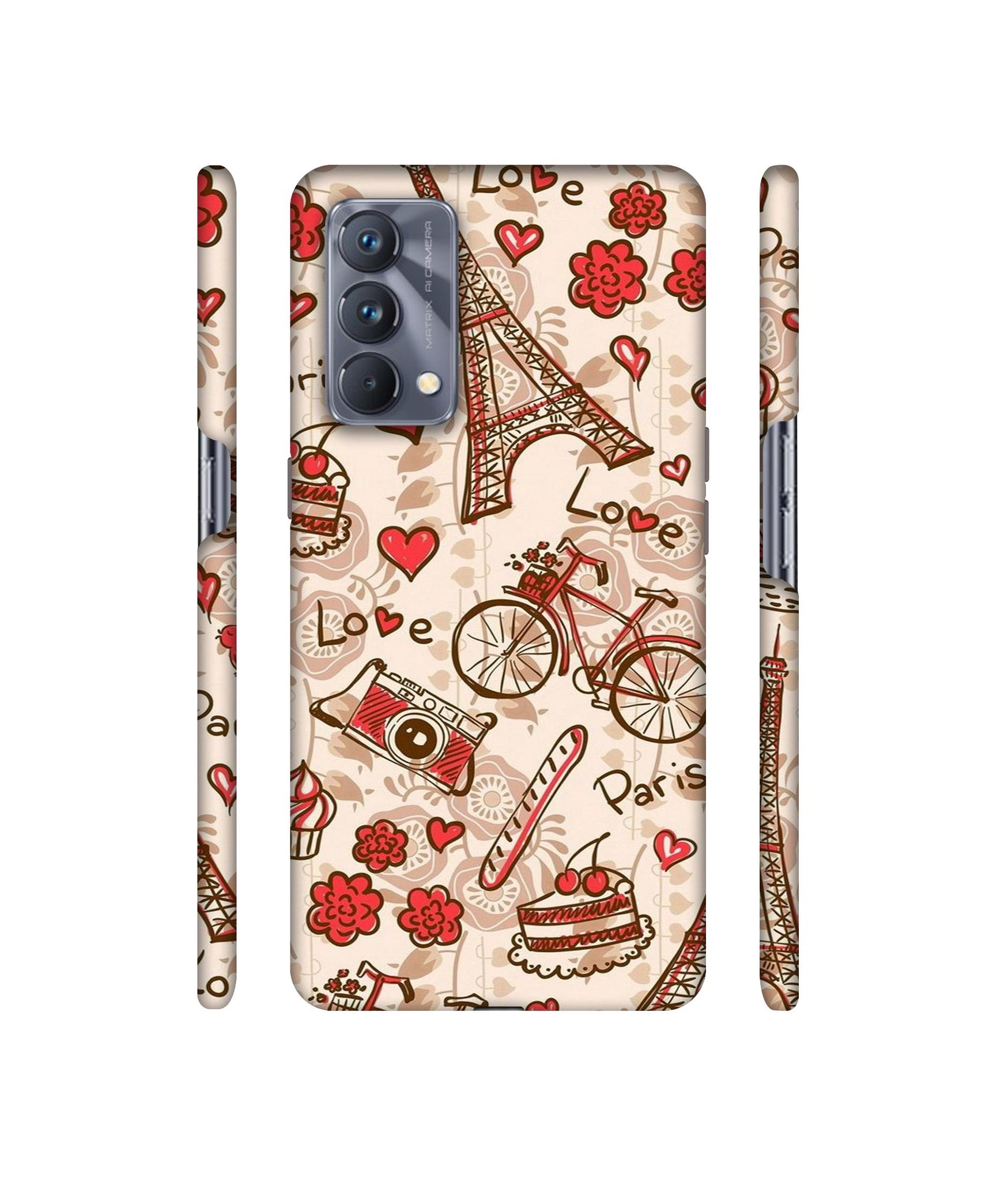 Vintage Paris Designer Hard Back Cover for Realme GT Master Edition