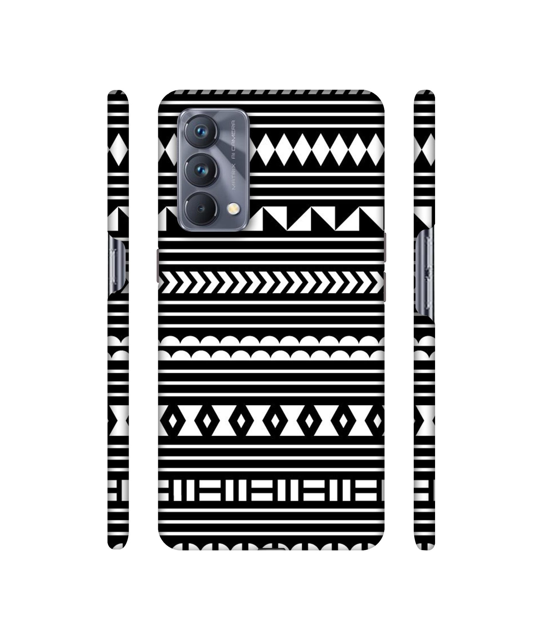 Black Pattern Designer Hard Back Cover for Realme GT Master Edition