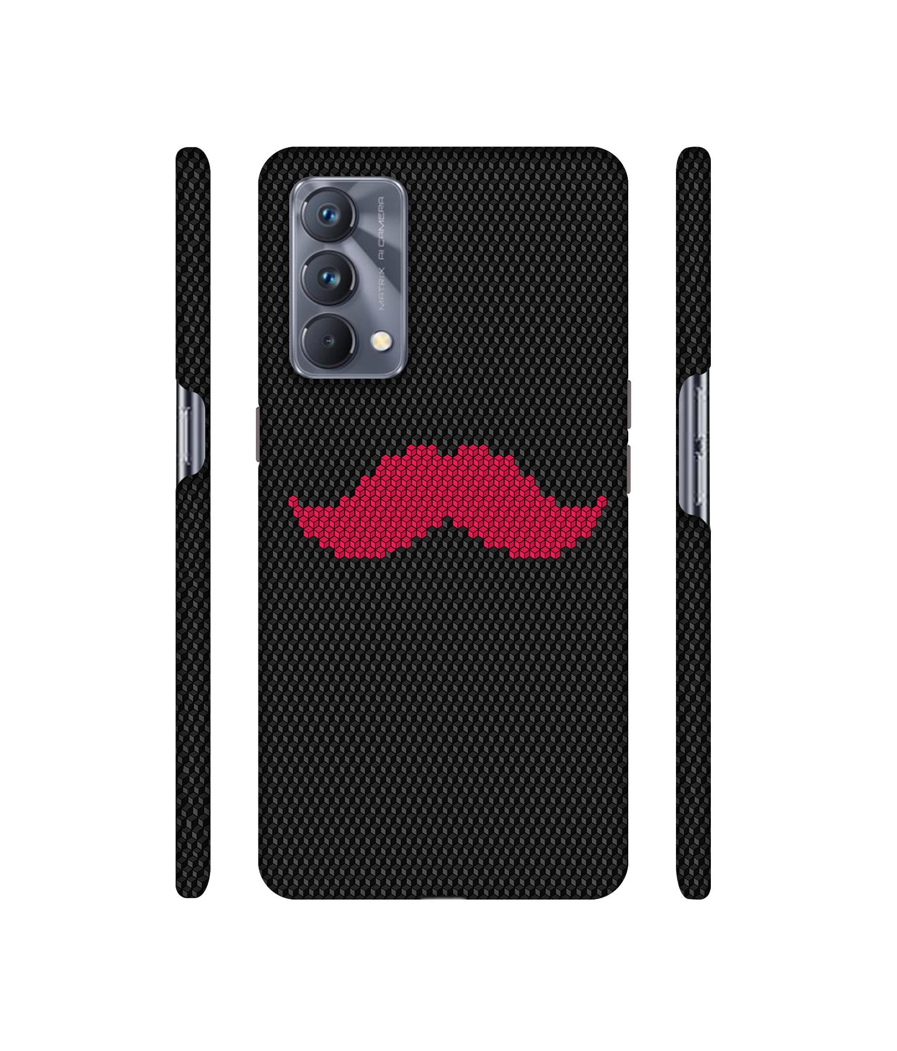 Pink Mustache Pattern Designer Hard Back Cover for Realme GT Master Edition