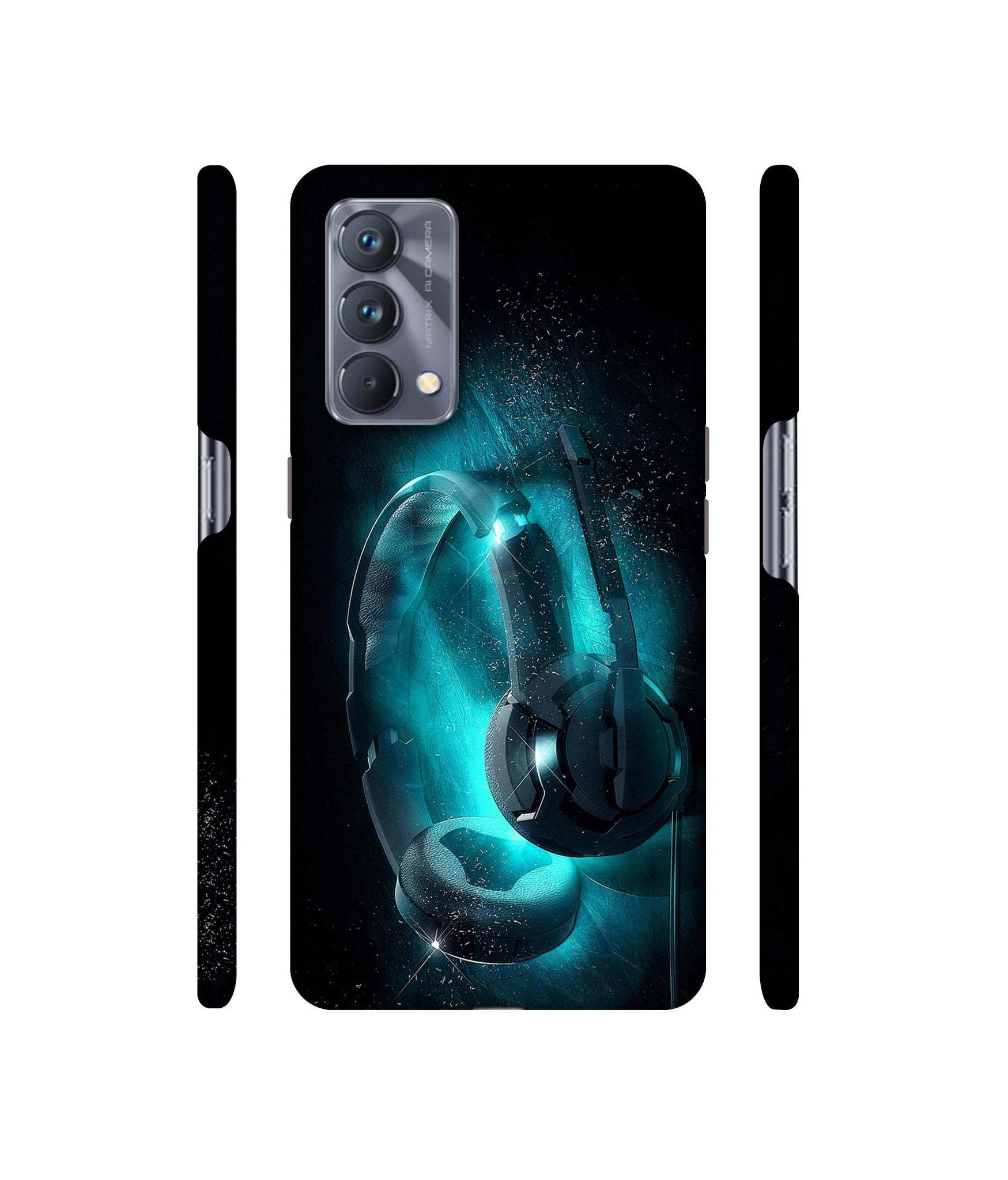Cool Headphone Designer Hard Back Cover for Realme GT Master Edition