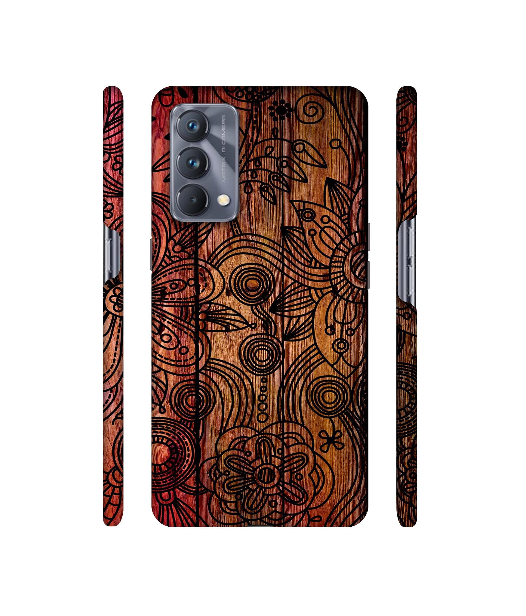 Dark Wooden Background Designer Hard Back Cover for Realme GT Master Edition