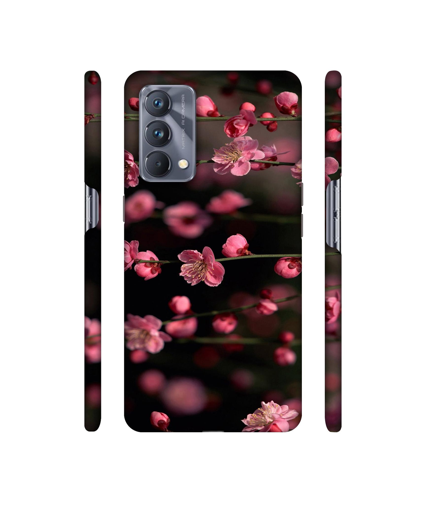 Pink Flowers Designer Hard Back Cover for Realme GT Master Edition