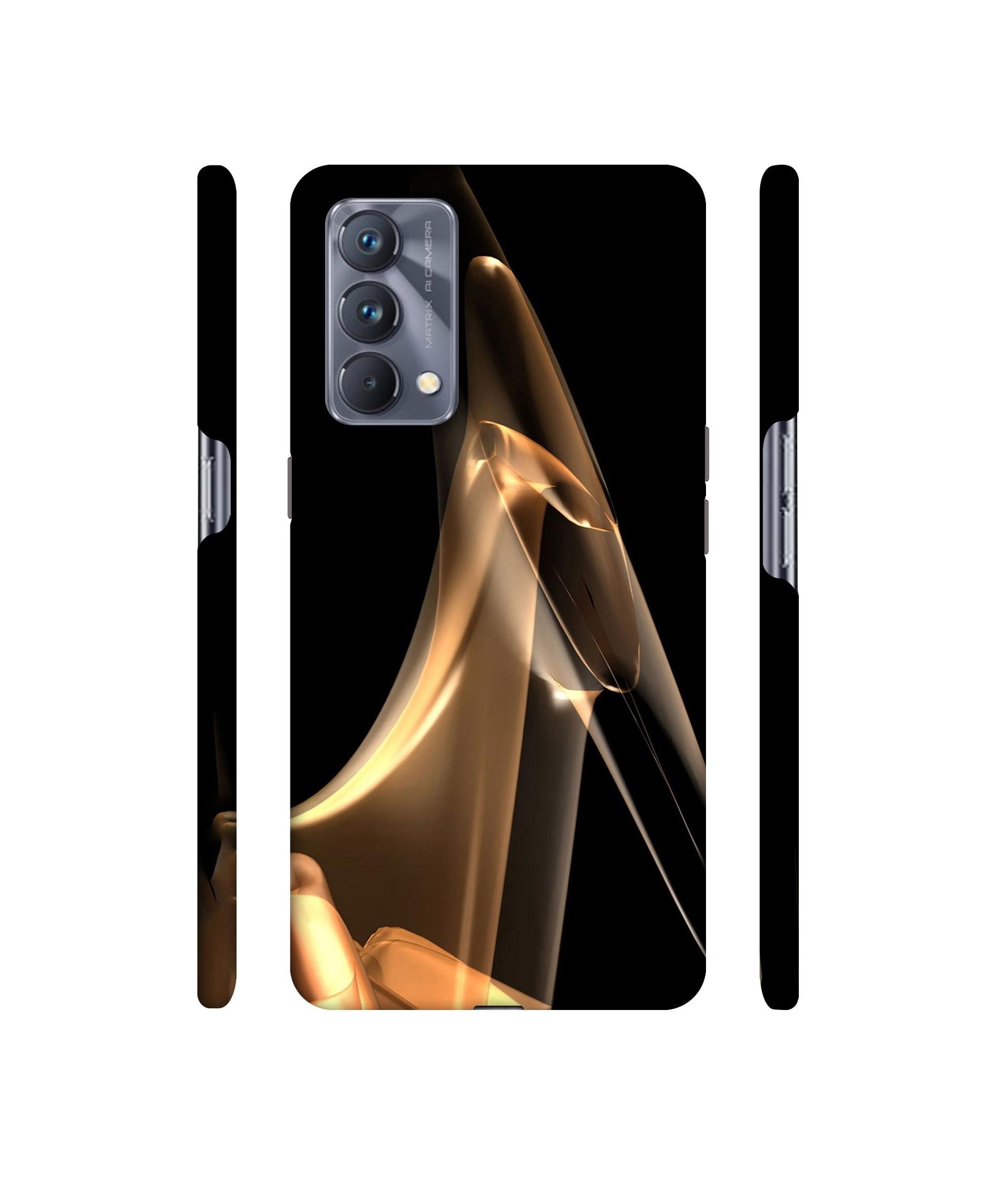 Gold Smoke Designer Hard Back Cover for Realme GT Master Edition
