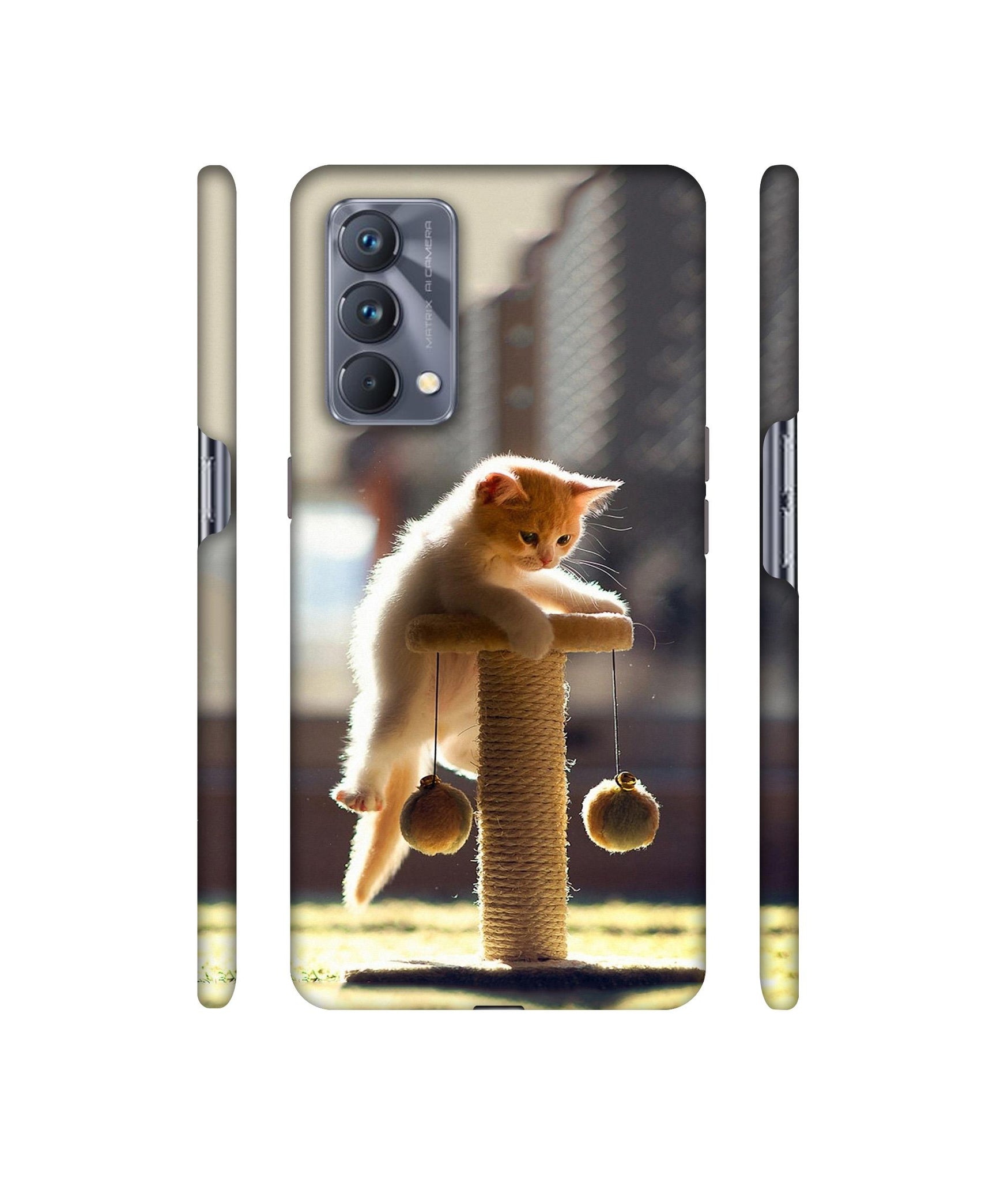 Cat Climbing Designer Hard Back Cover for Realme GT Master Edition