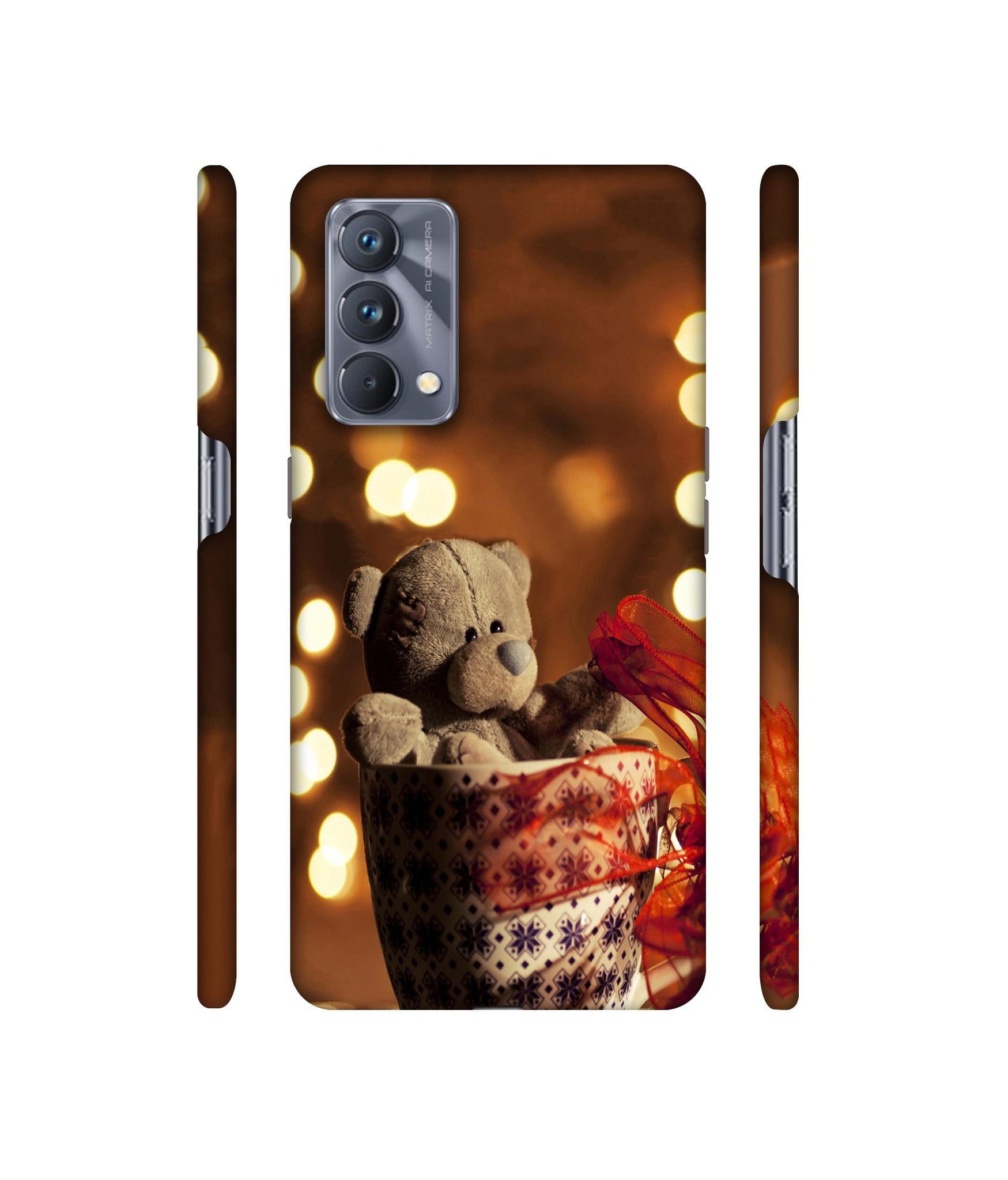Teddy In Cup Designer Hard Back Cover for Realme GT Master Edition
