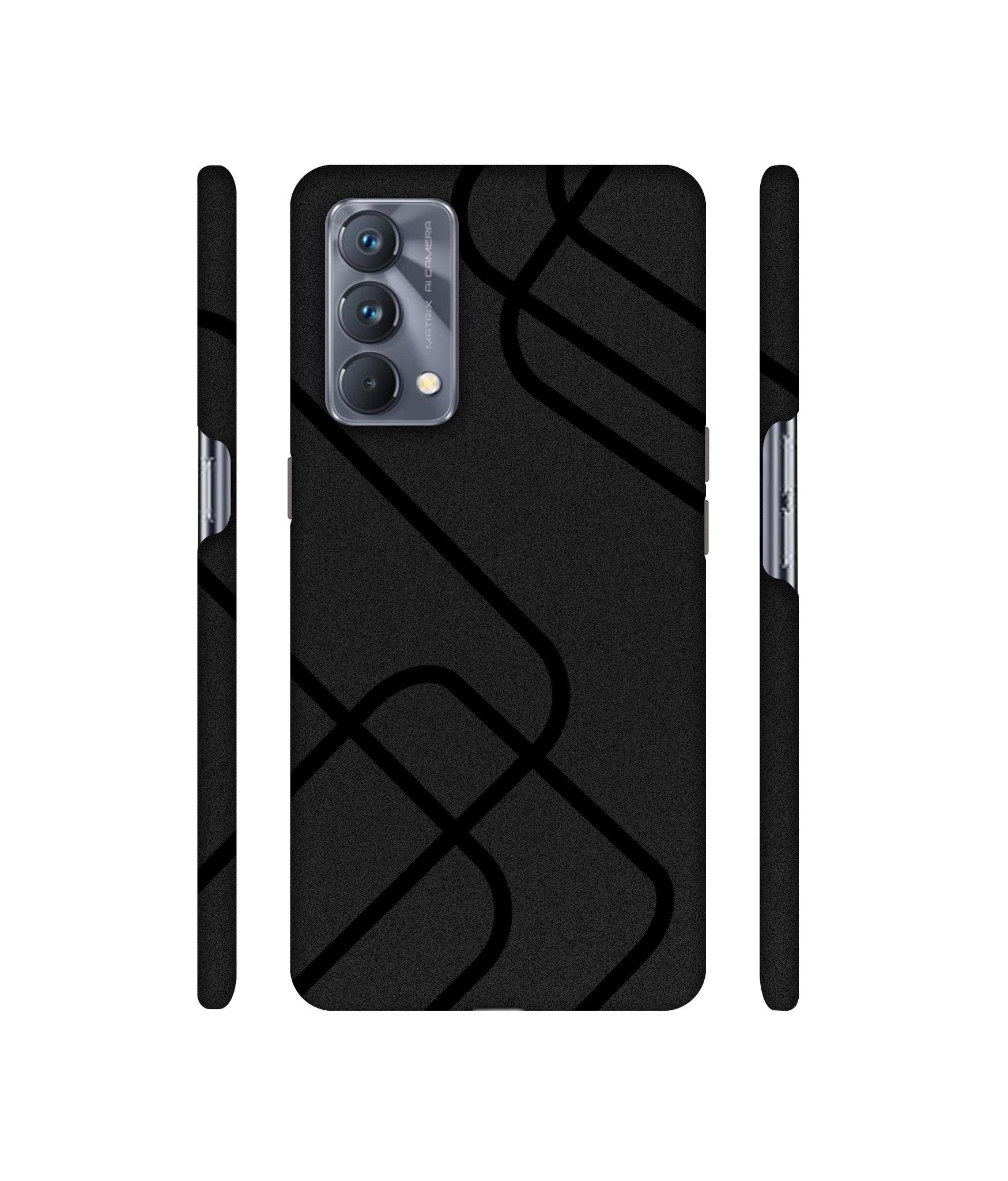 Zig-Zag Black Line Designer Hard Back Cover for Realme GT Master Edition