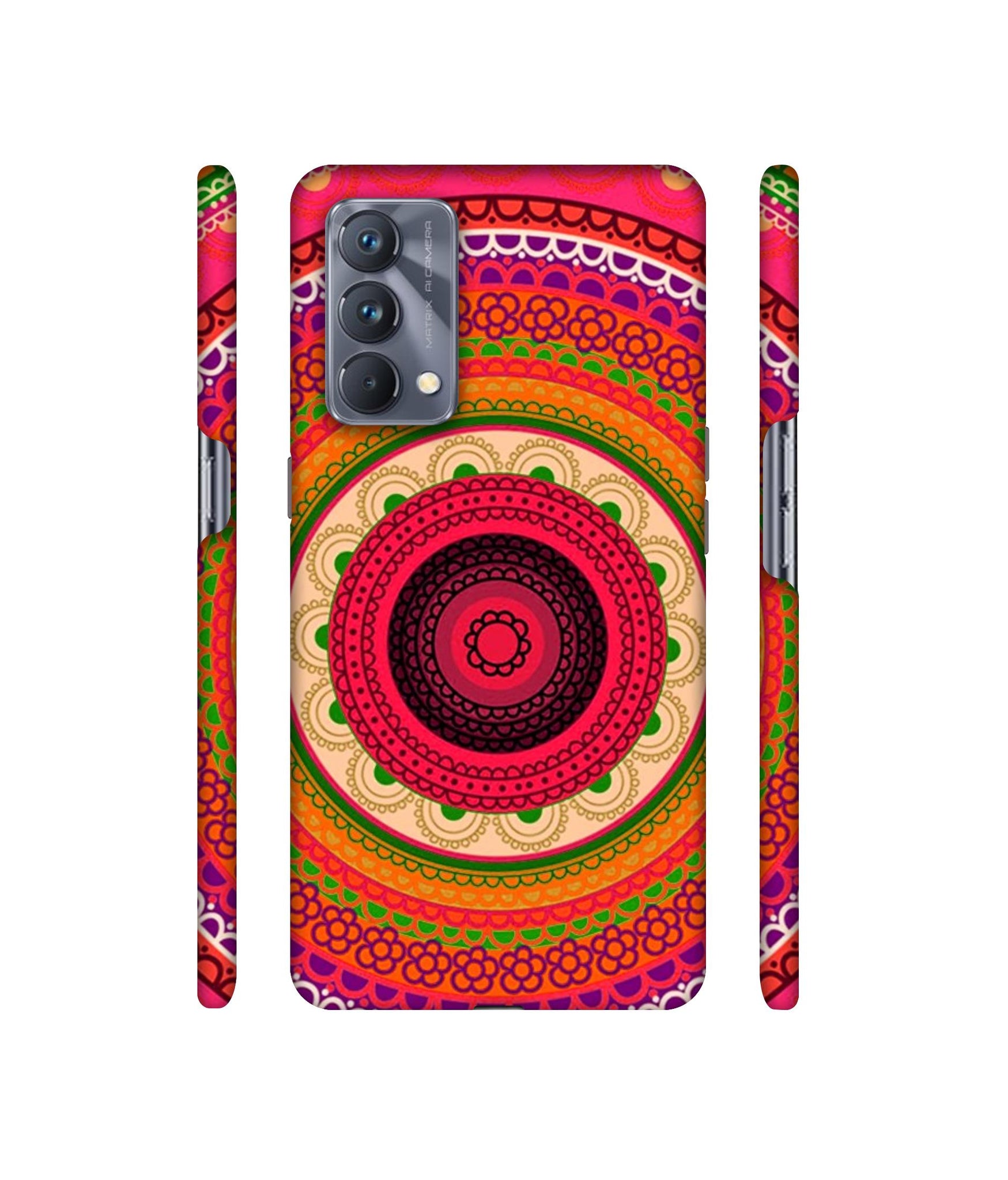 Round Rangoli Designer Hard Back Cover for Realme GT Master Edition