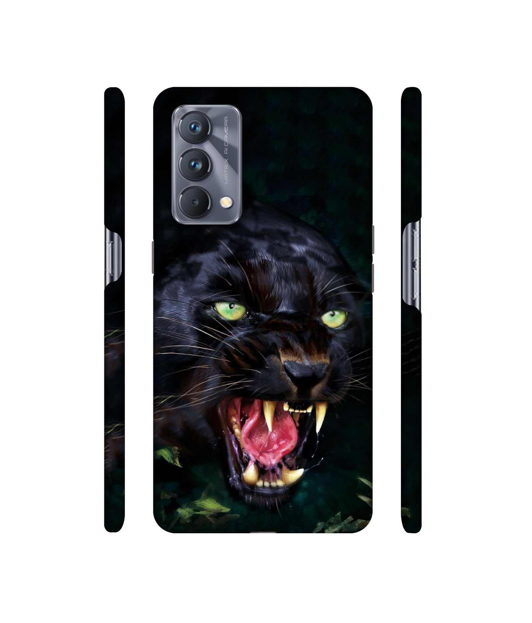 Angry Black Tiger Face Designer Hard Back Cover for Realme GT Master Edition