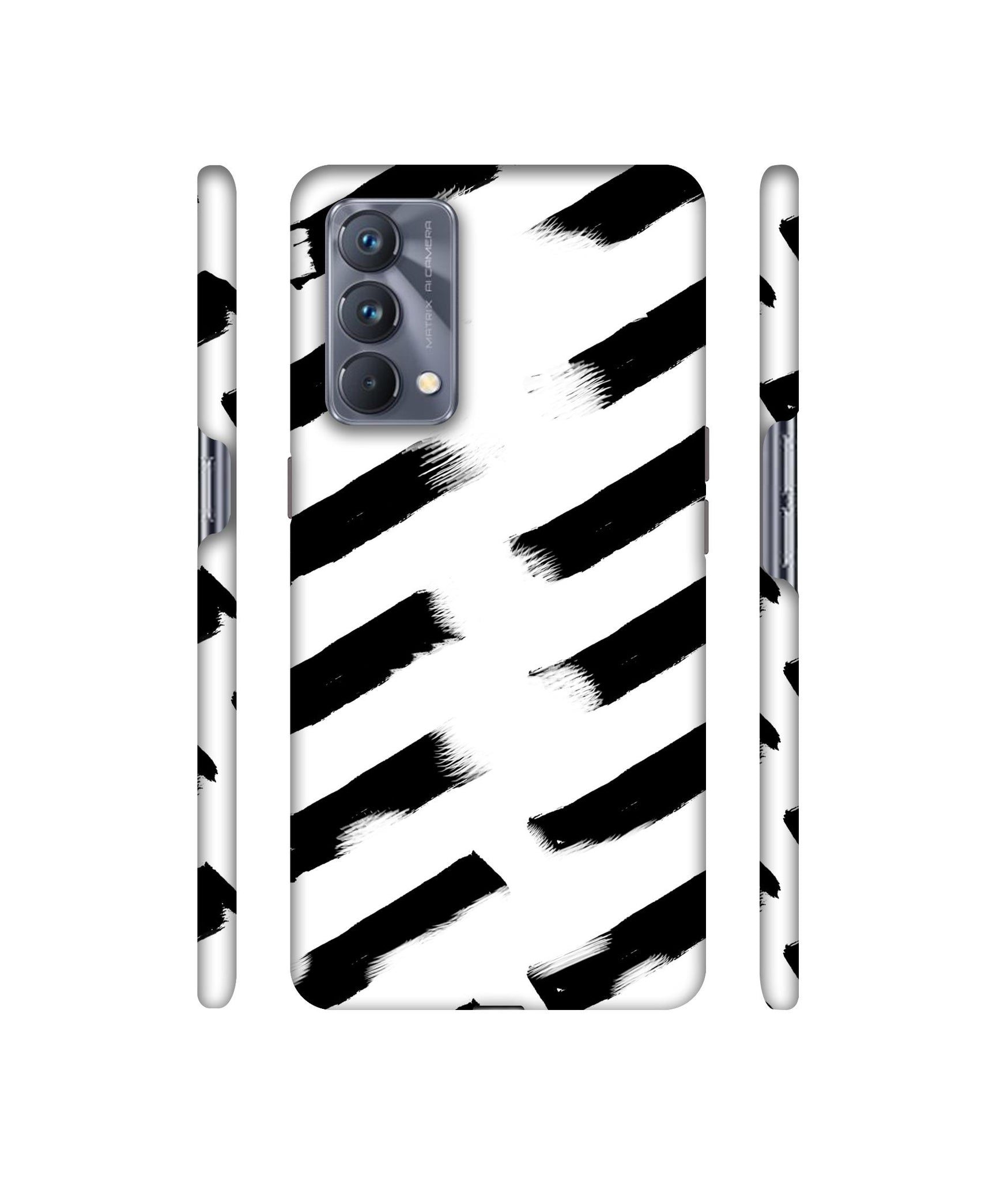 Black & White Rectangle Designer Hard Back Cover for Realme GT Master Edition