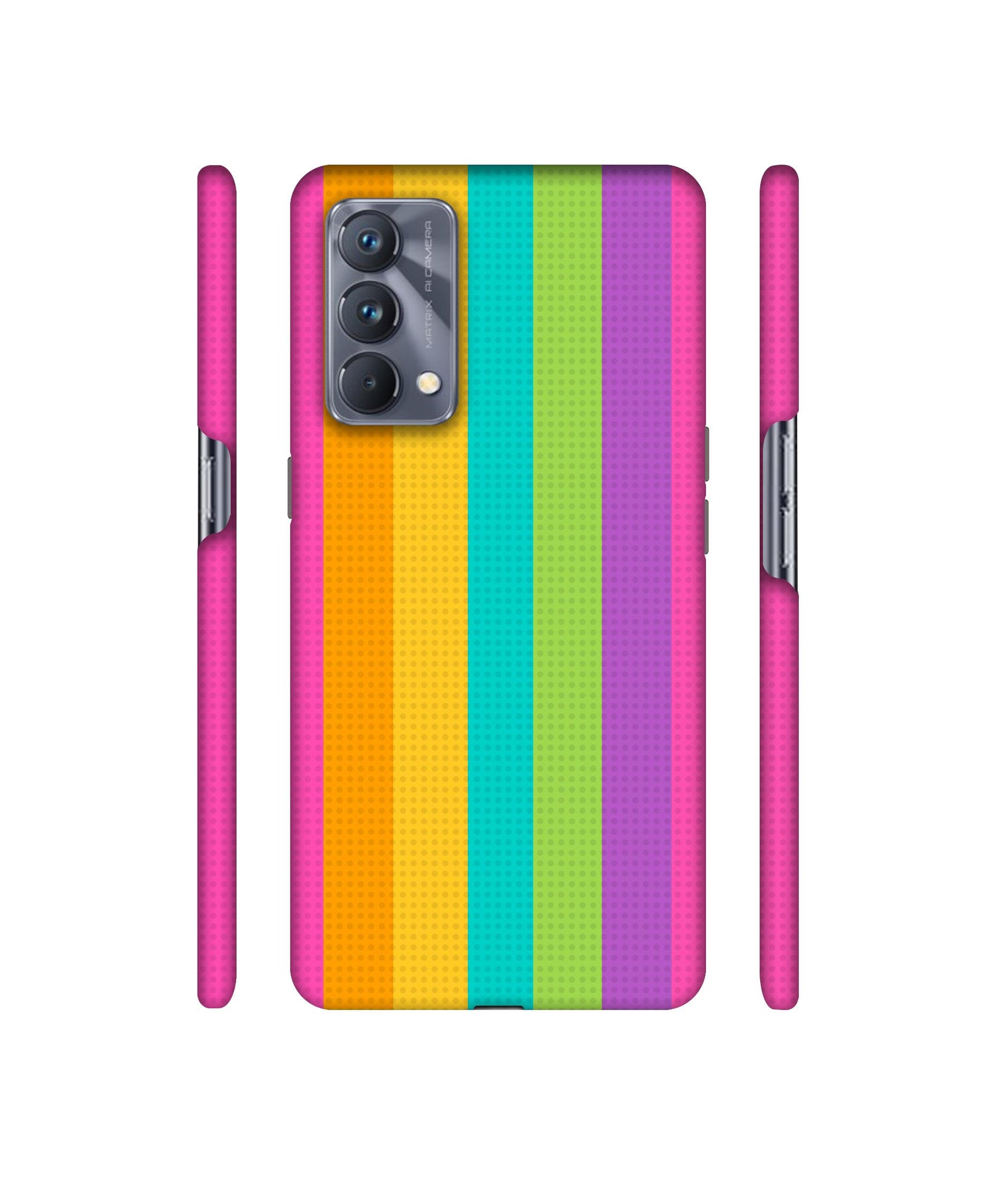 Random Colour Line Designer Hard Back Cover for Realme GT Master Edition