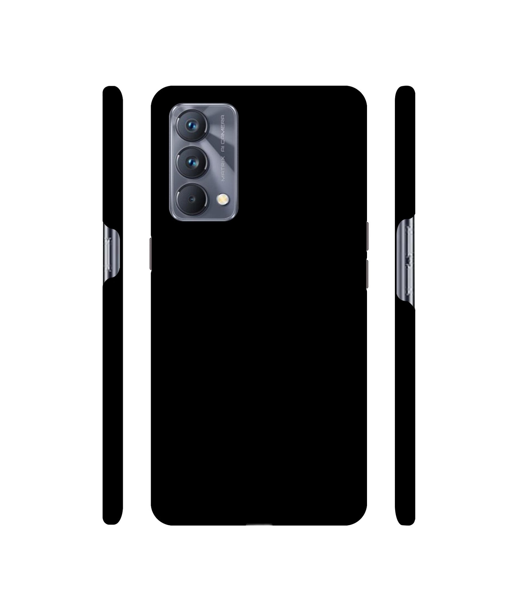 Solid Black Designer Hard Back Cover for Realme GT Master Edition