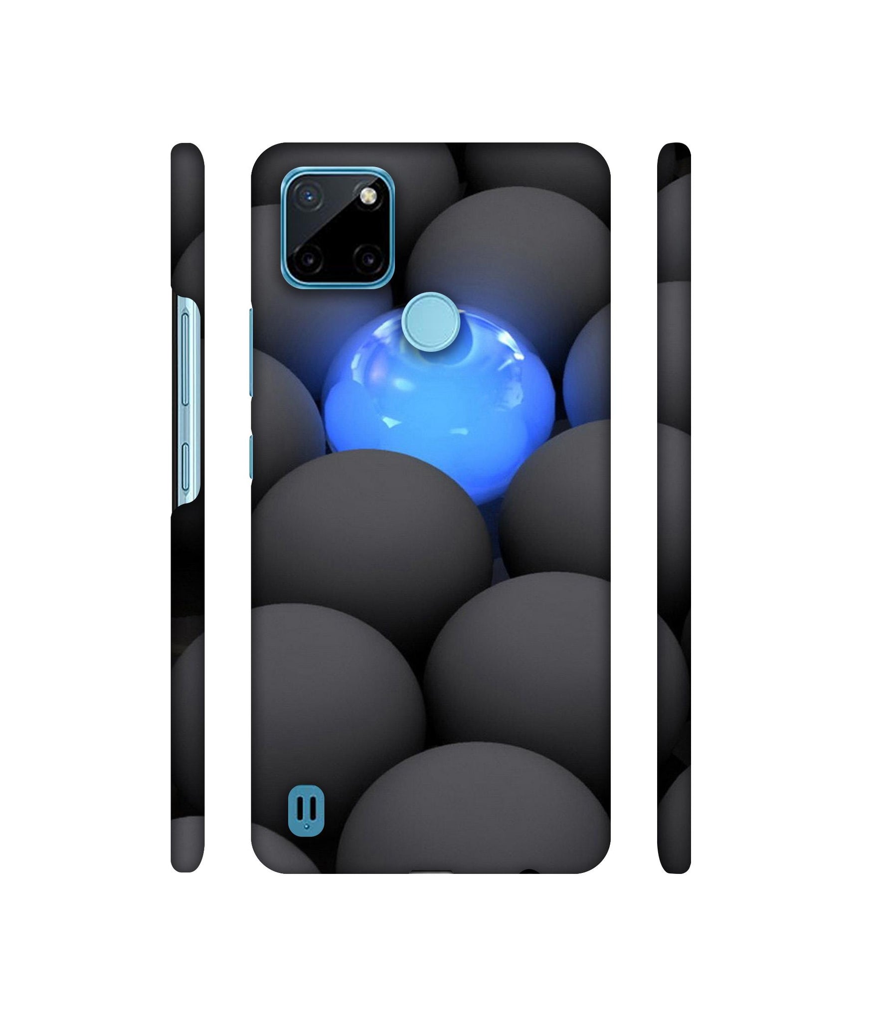Balls Dark Neon Sight Surface Designer Hard Back Cover for Realme C21Y