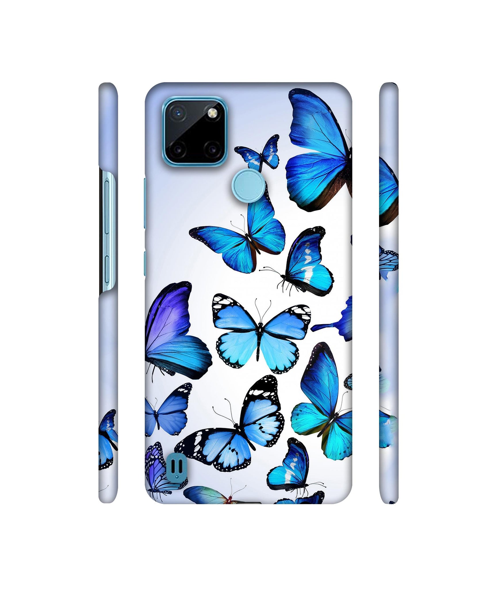 Colorful Flying Butterfly Designer Hard Back Cover for Realme C21Y