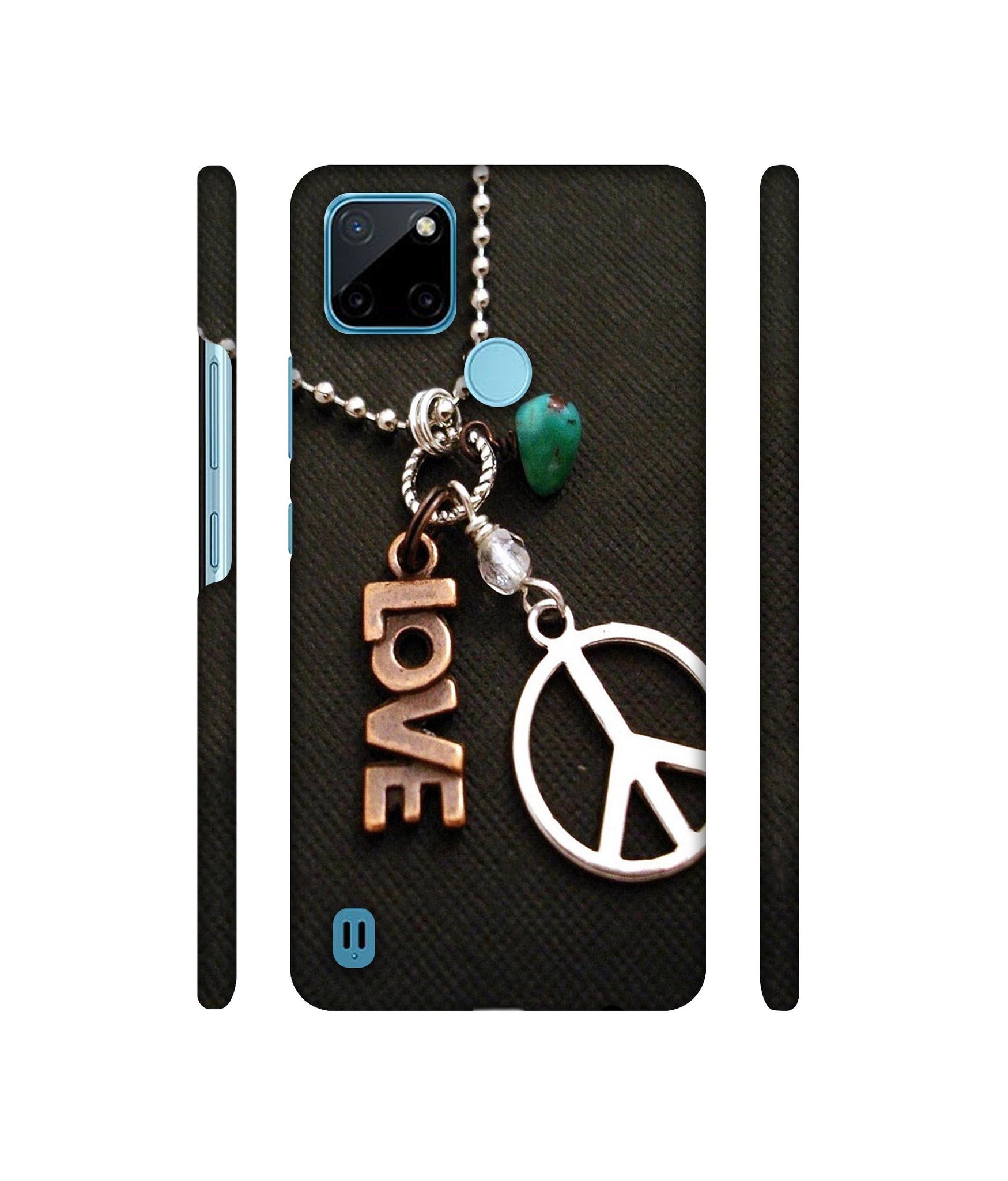 Love and Peace Designer Hard Back Cover for Realme C21Y