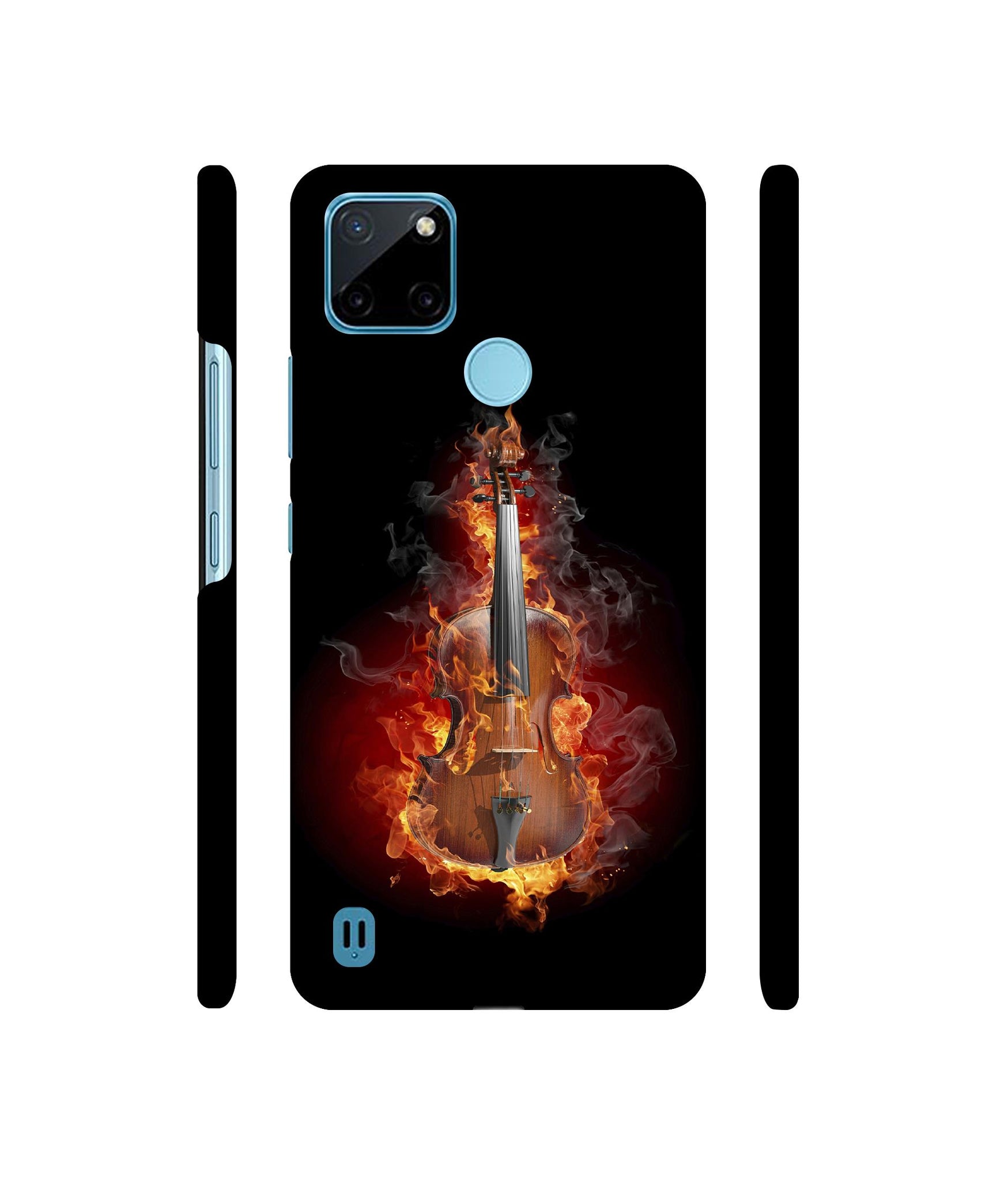 Burning Violin Designer Hard Back Cover for Realme C21Y