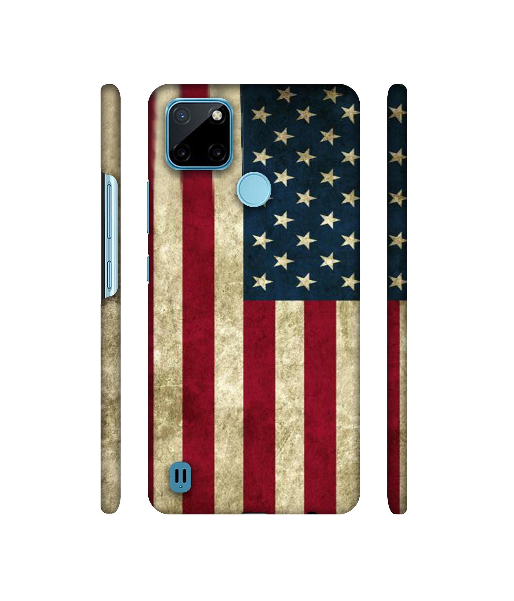 Vingate USA Flag Designer Hard Back Cover for Realme C21Y