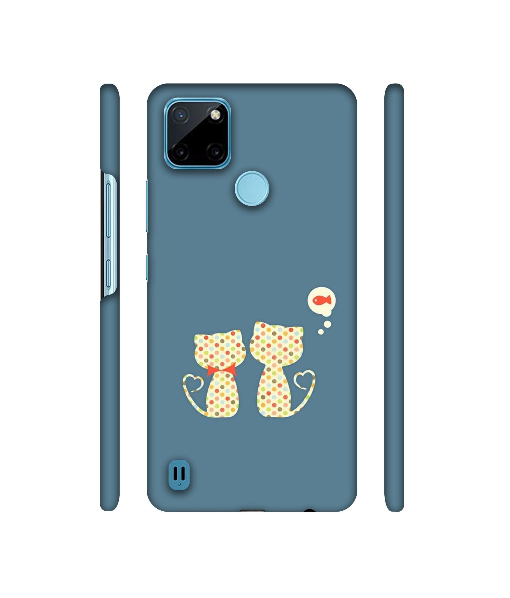 Fish On Mind Print Designer Hard Back Cover for Realme C21Y