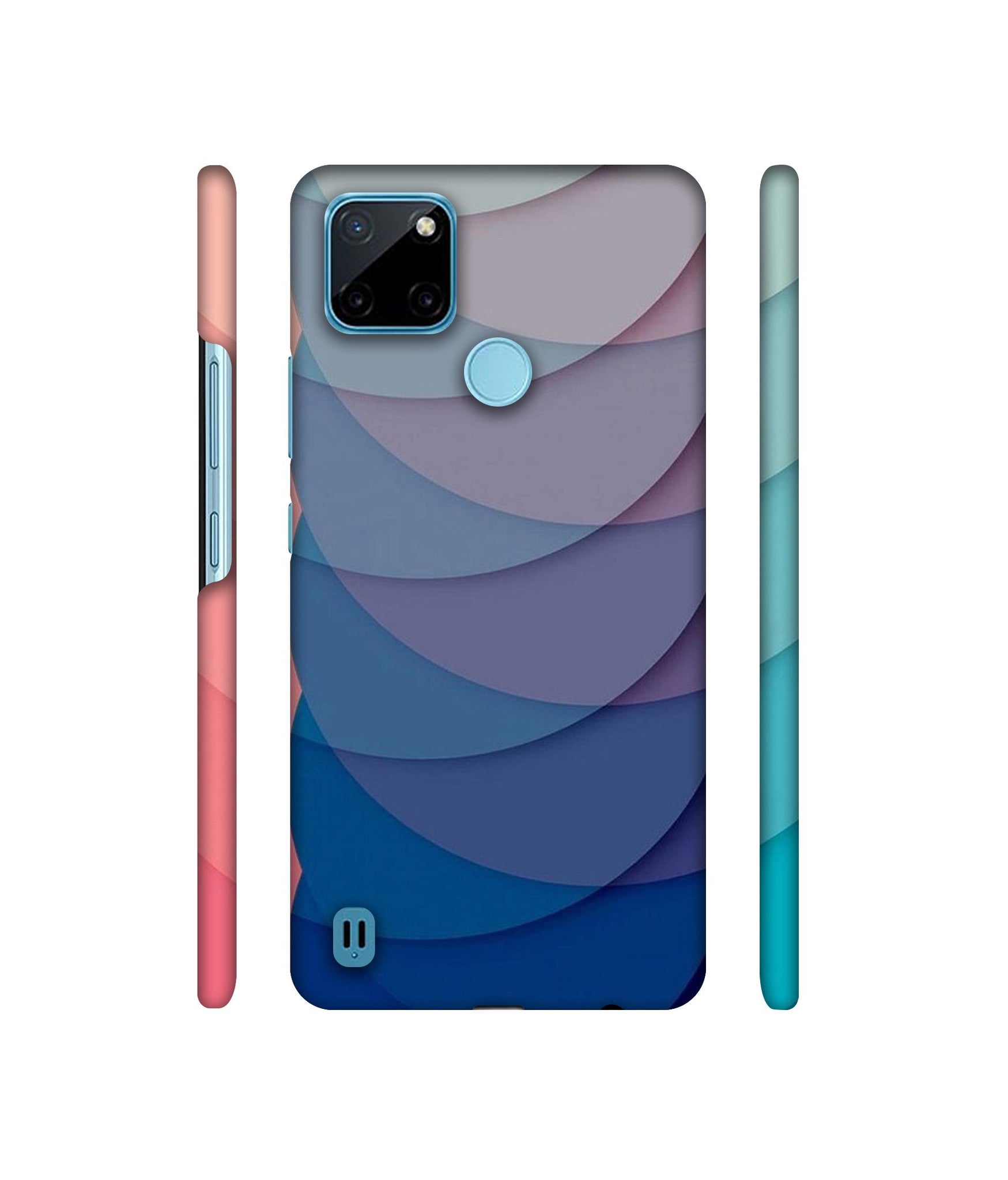 Waves Pattern Print Designer Hard Back Cover for Realme C21Y