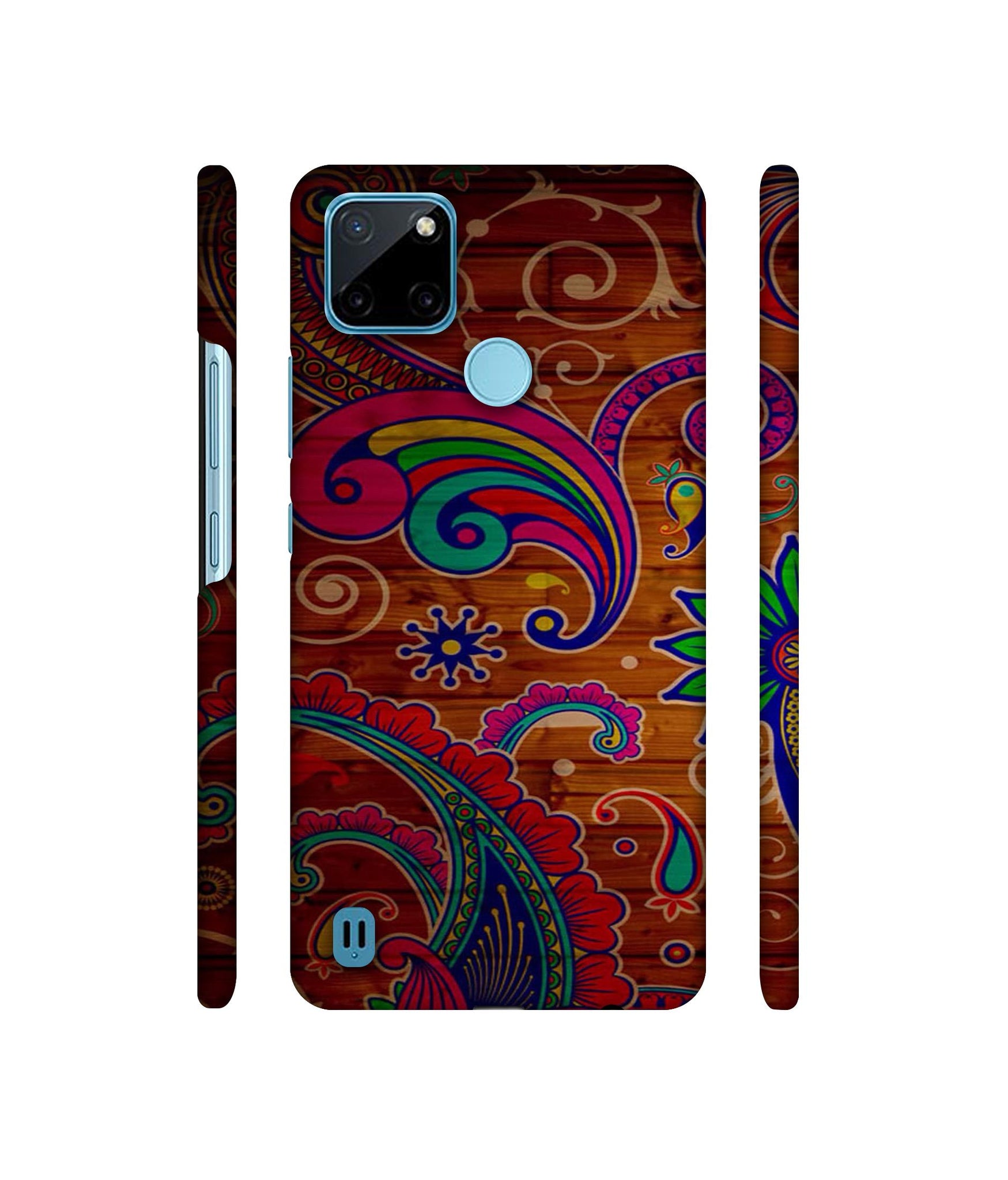 Wooden Pattern Print Designer Hard Back Cover for Realme C21Y