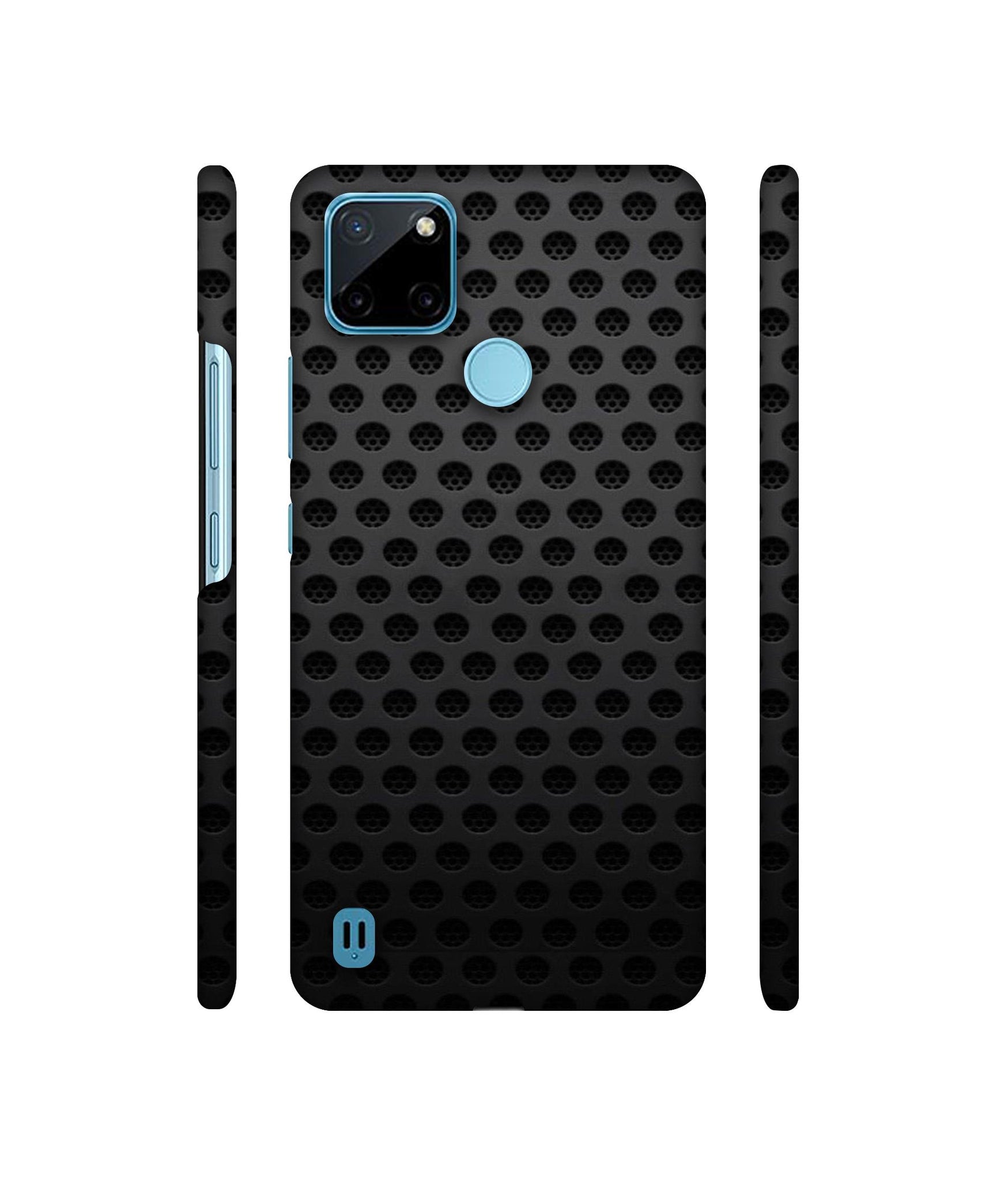 Black Circle Designer Hard Back Cover for Realme C21Y