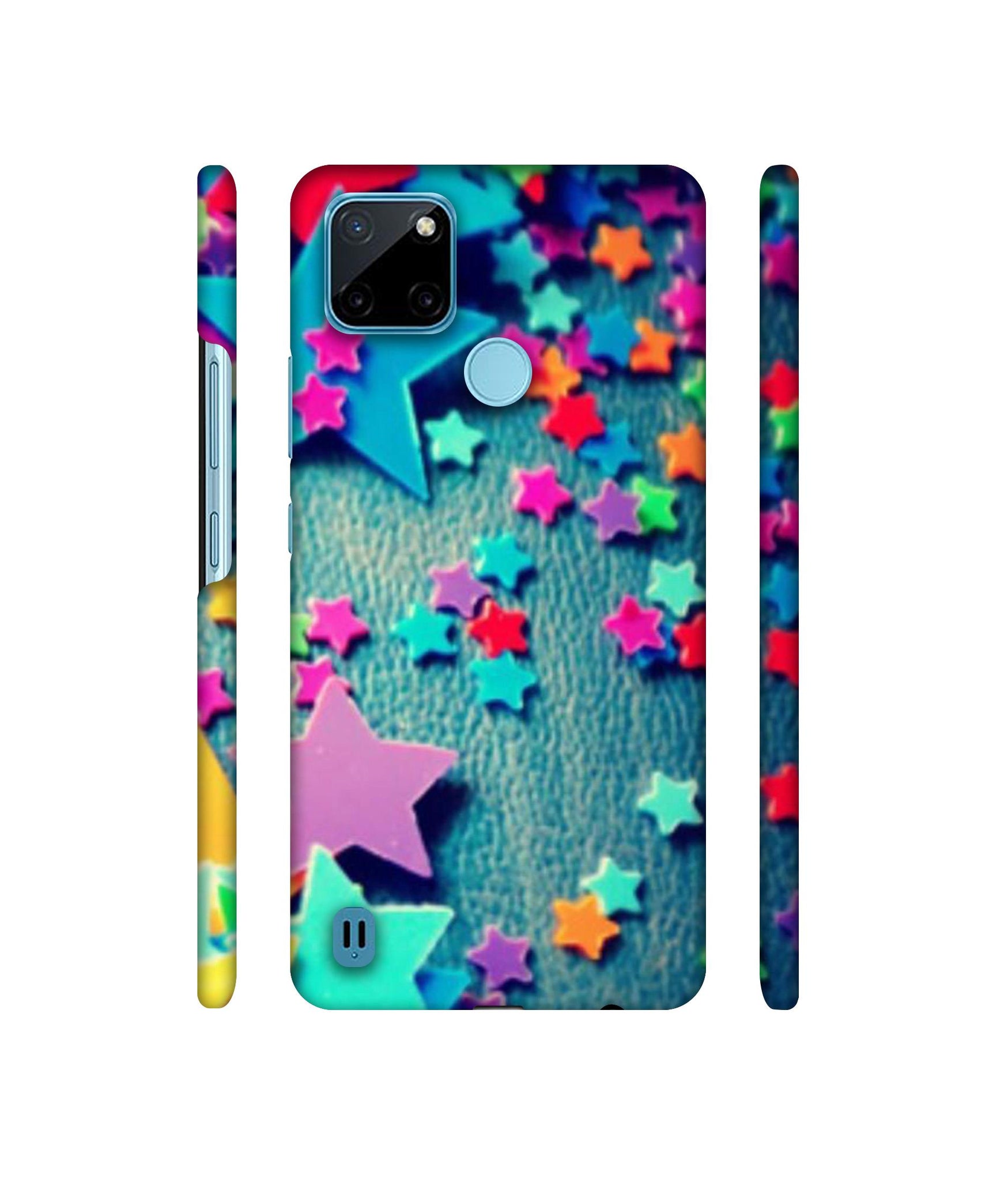 Colorful Stars Designer Hard Back Cover for Realme C21Y