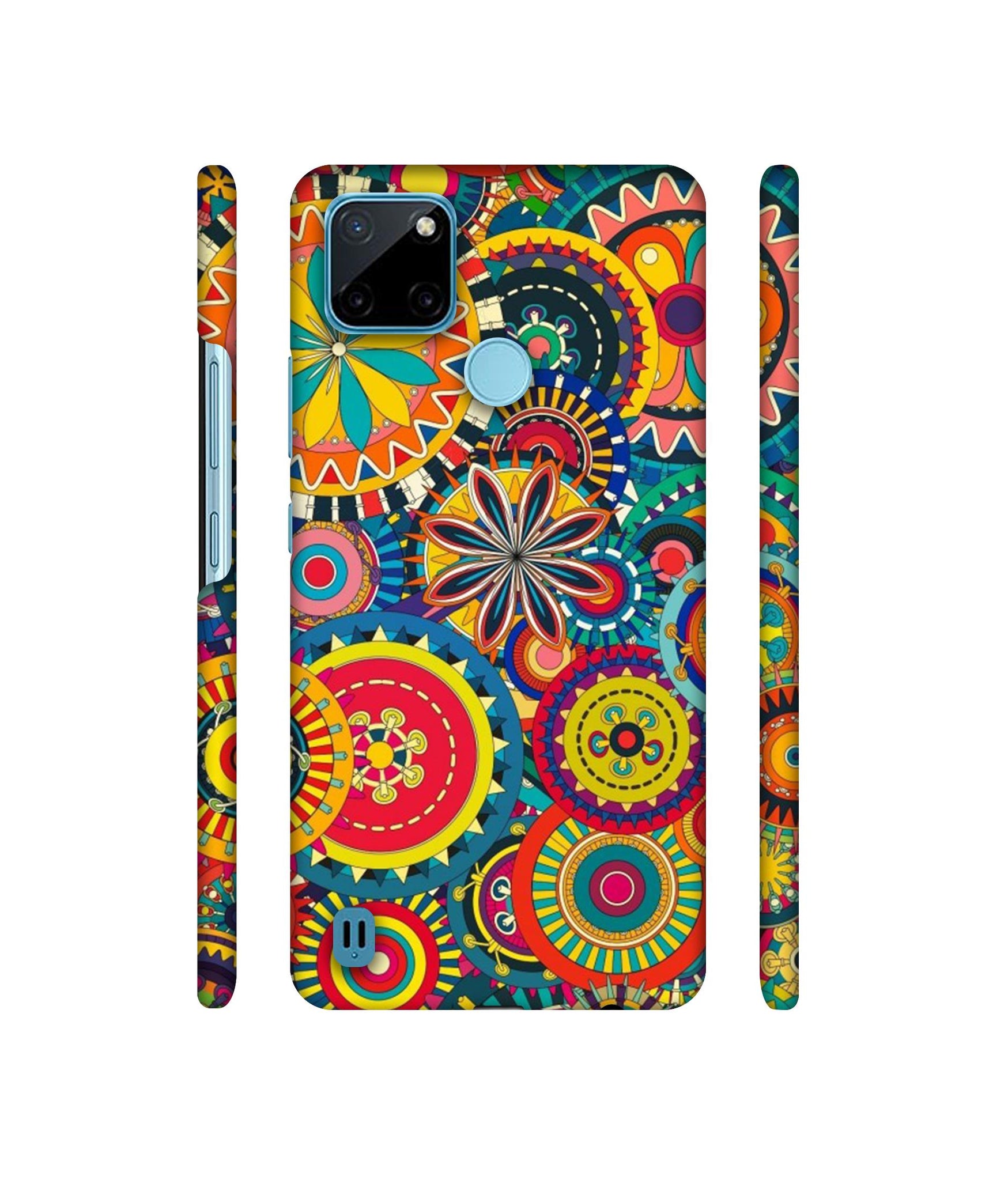 Ring Pattern Print Designer Hard Back Cover for Realme C21Y