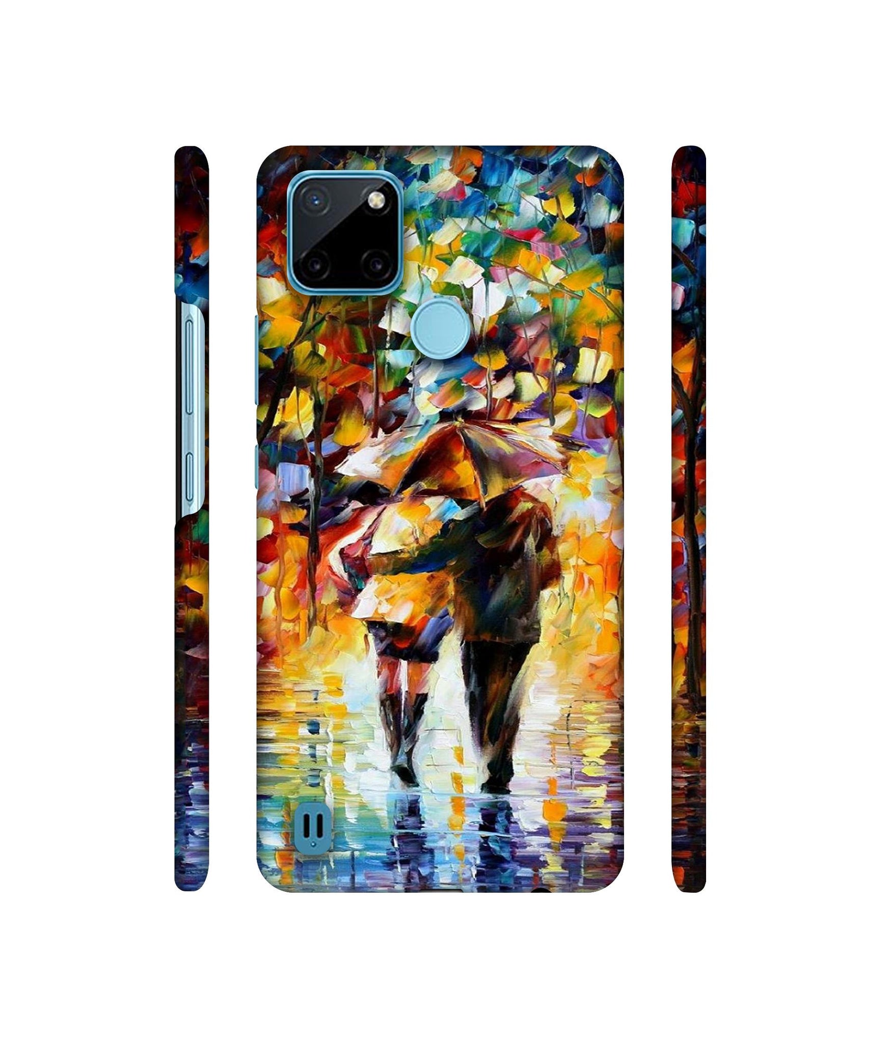 Paint Couple Pattern Designer Hard Back Cover for Realme C21Y