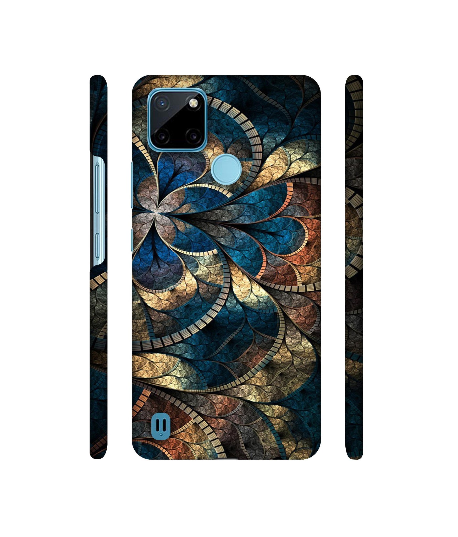 Fractional Pattern Designer Hard Back Cover for Realme C21Y