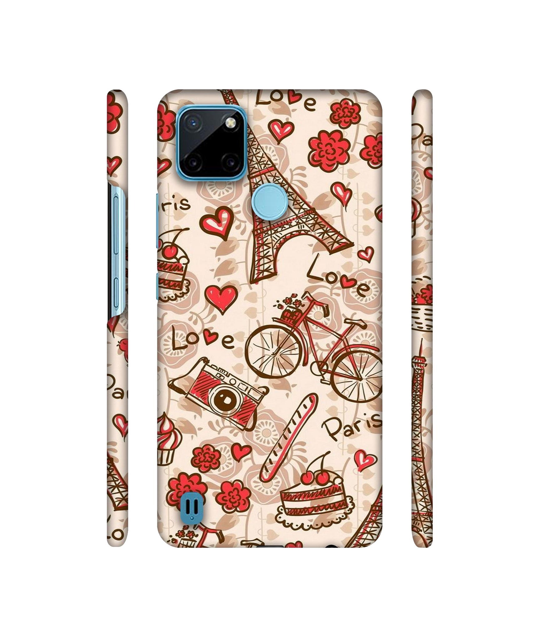 Vintage Paris Designer Hard Back Cover for Realme C21Y