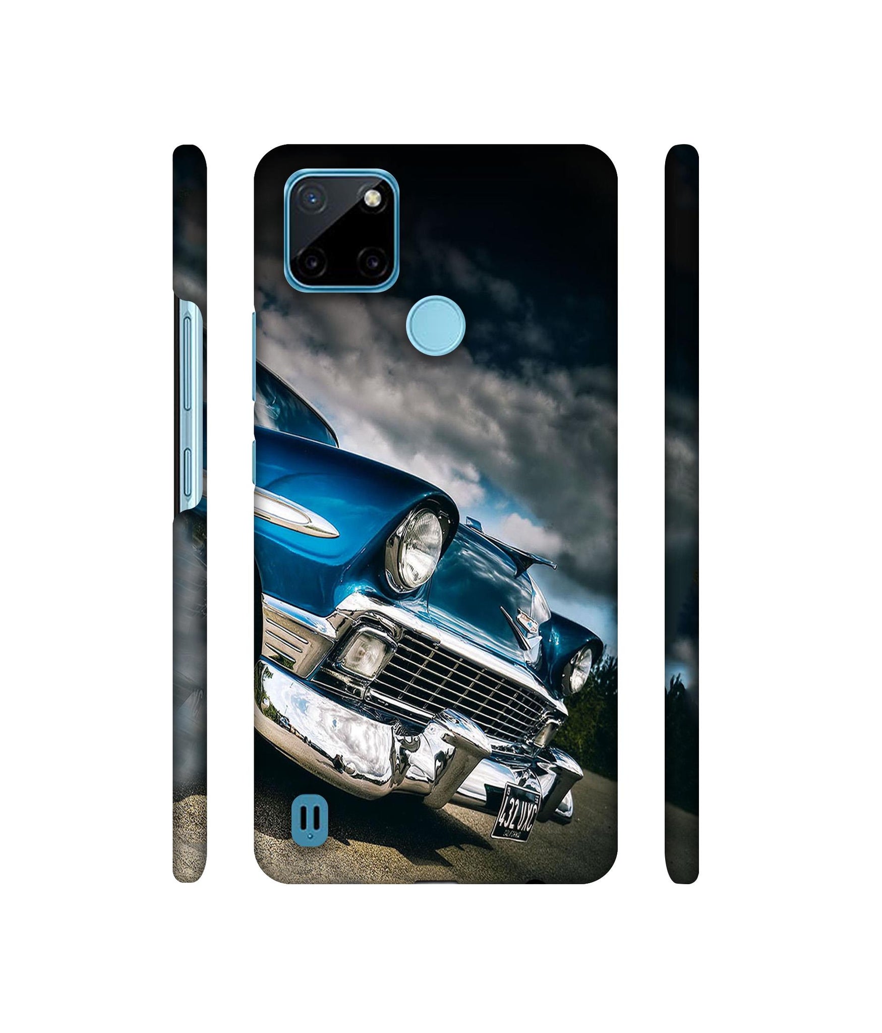 Vintage Car Pattern Designer Hard Back Cover for Realme C21Y