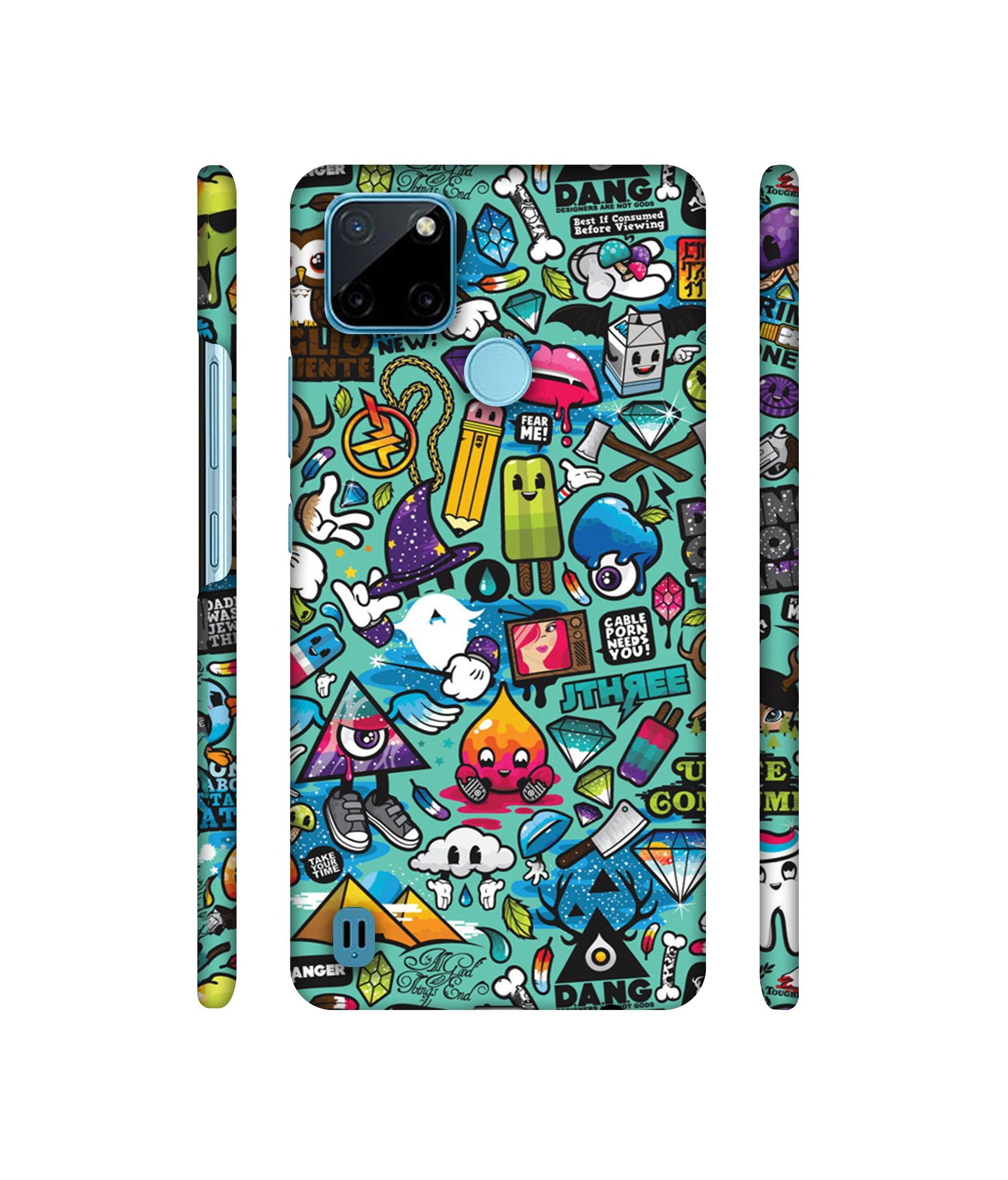 Crazy Designer Hard Back Cover for Realme C21Y