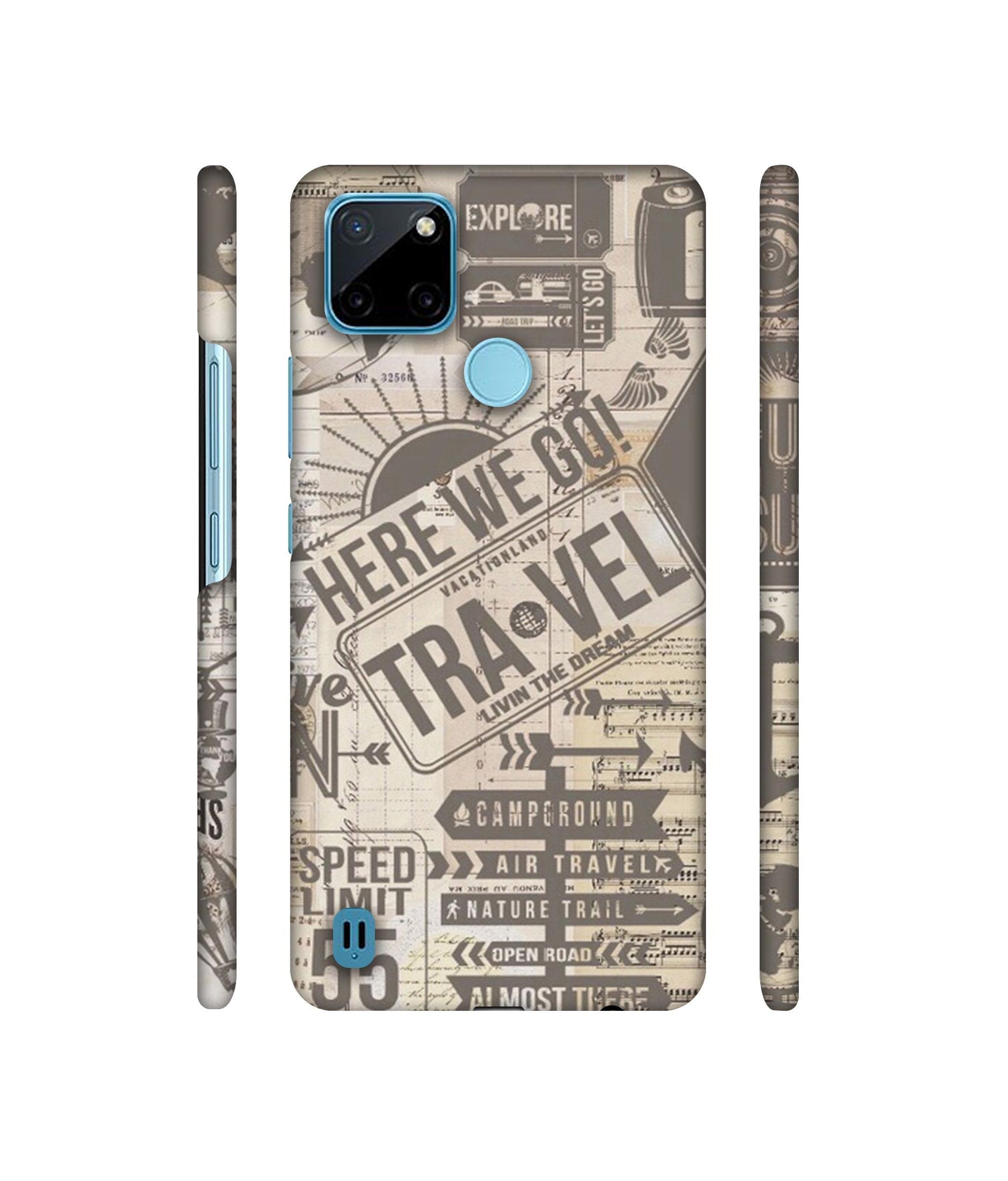 Travel Designer Hard Back Cover for Realme C21Y