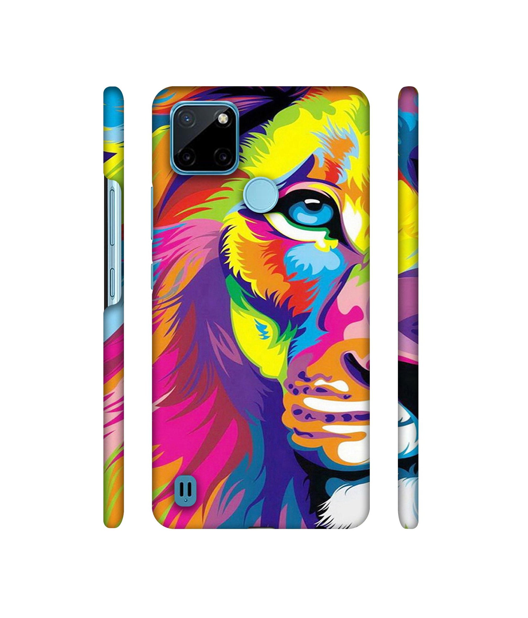 Lion Designer Hard Back Cover for Realme C21Y