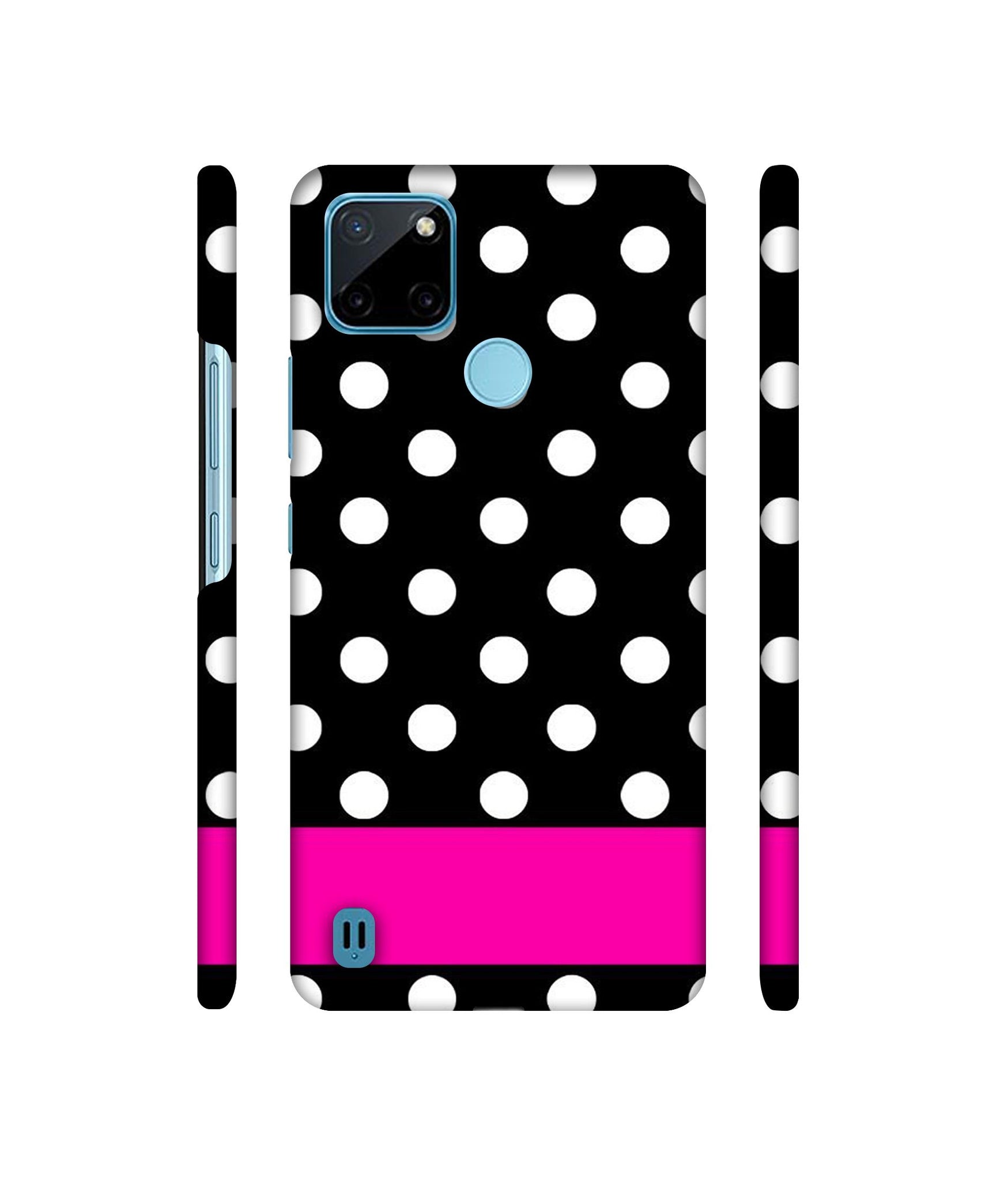 White Dots Pattern Designer Hard Back Cover for Realme C21Y