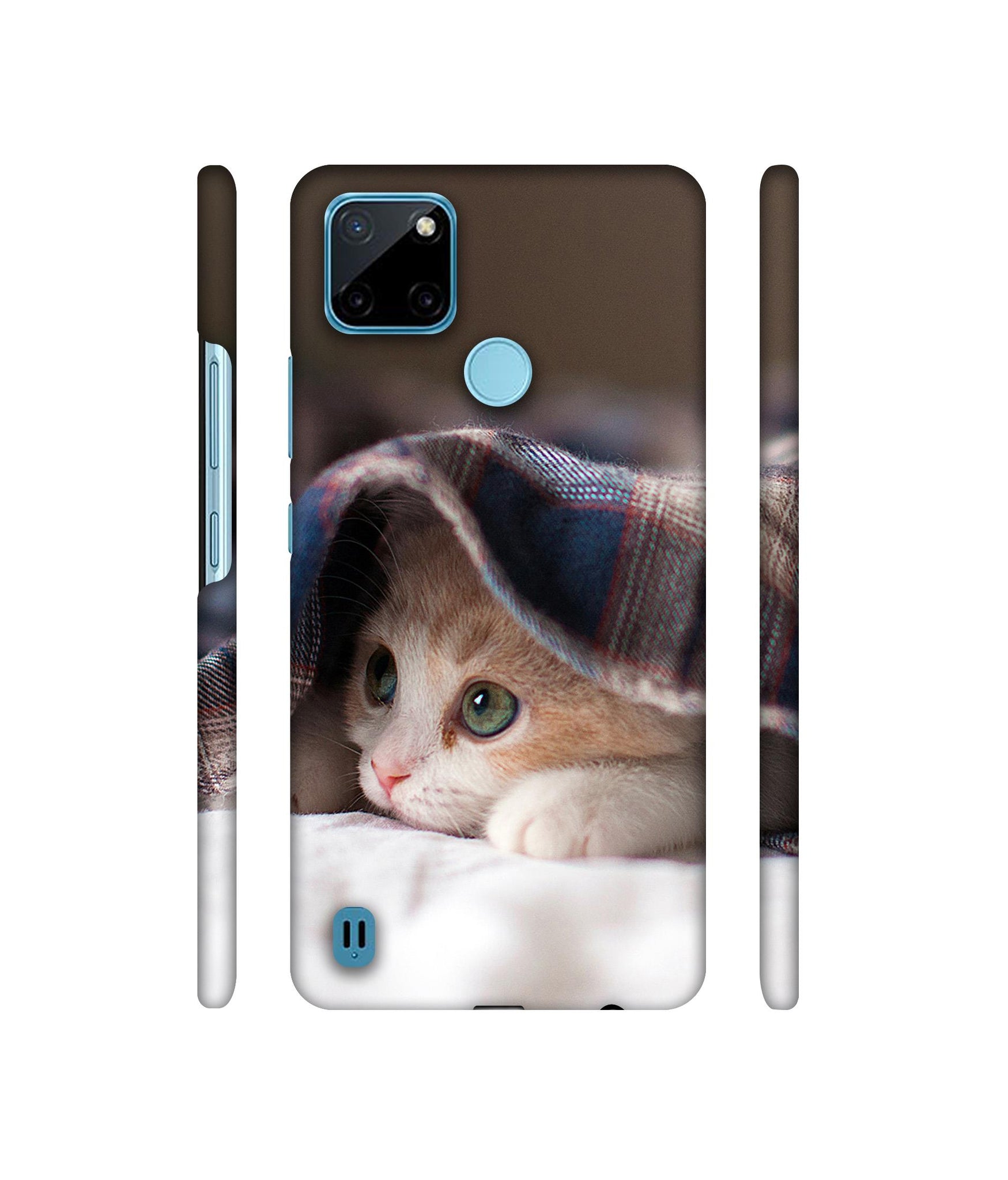 Sleepy Kitten Designer Hard Back Cover for Realme C21Y